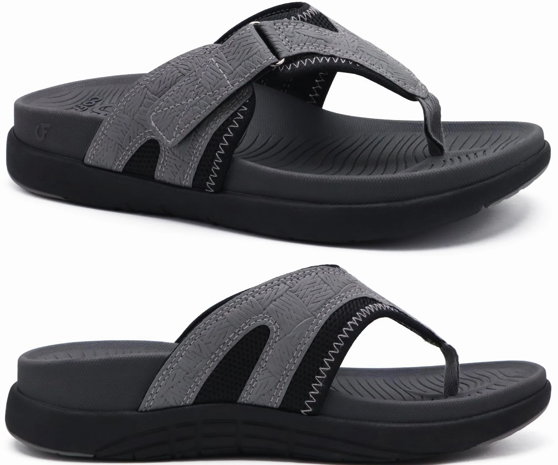 COFACE Chanclas Hombre Deportivo Soporte Arco Sandalias para la Playa Piscina Flip Flops de Dedo Verano Antideslizante