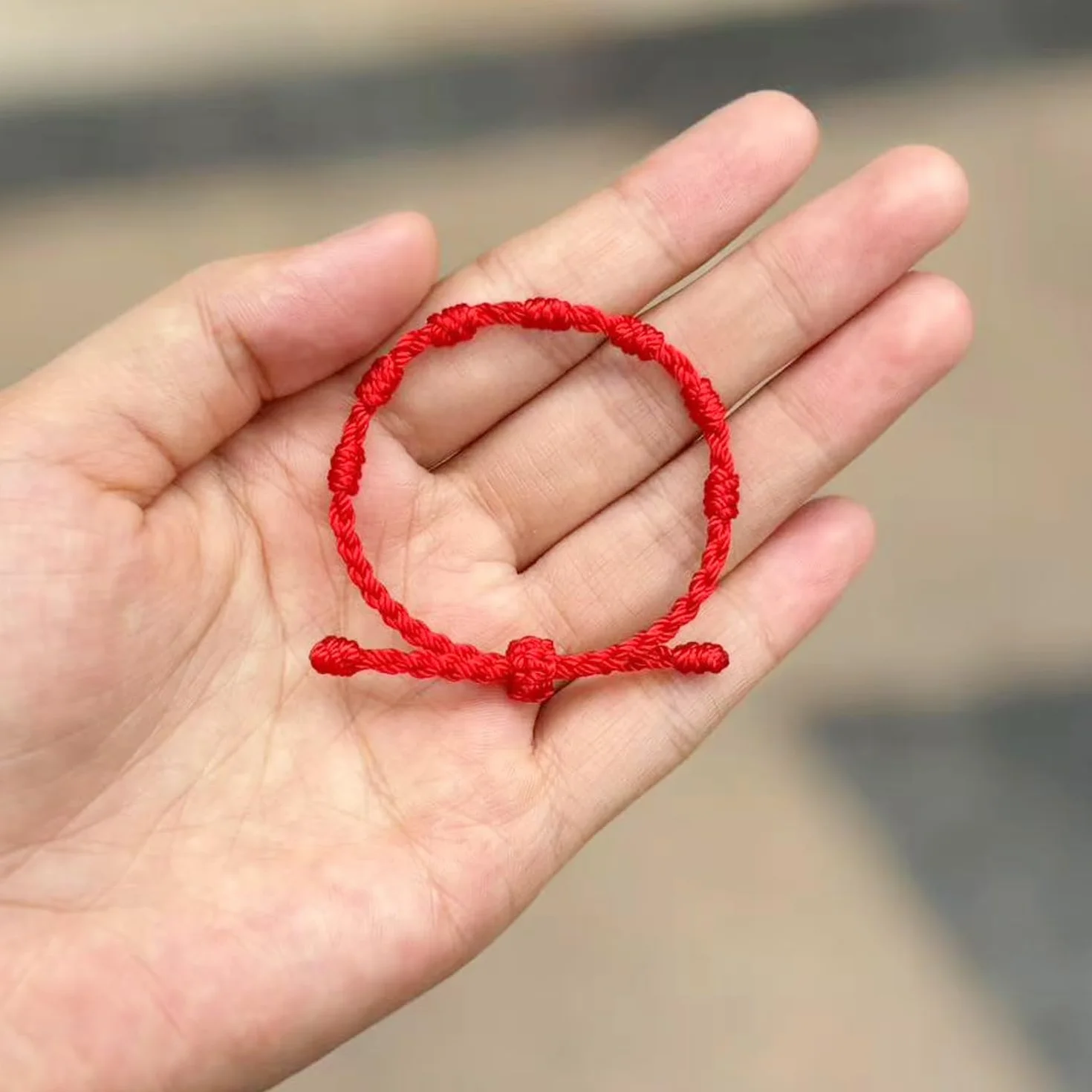 Pulsera de Hilo Rojo 7 Nudos Protección Bebé Recién Nacido hasta 3 Años Amuleto Regalo Bautizo