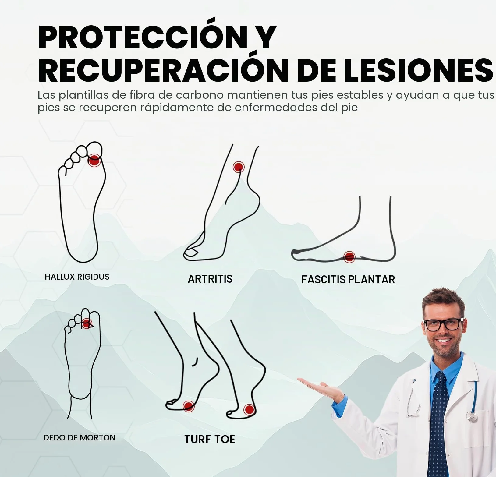 Plantillas Deportivas de Fibra de Carbono con Soporte Arco - Plantillas Welnove para Running con Absorción de Impacto para Deportes Activos - （L:41-42.5)