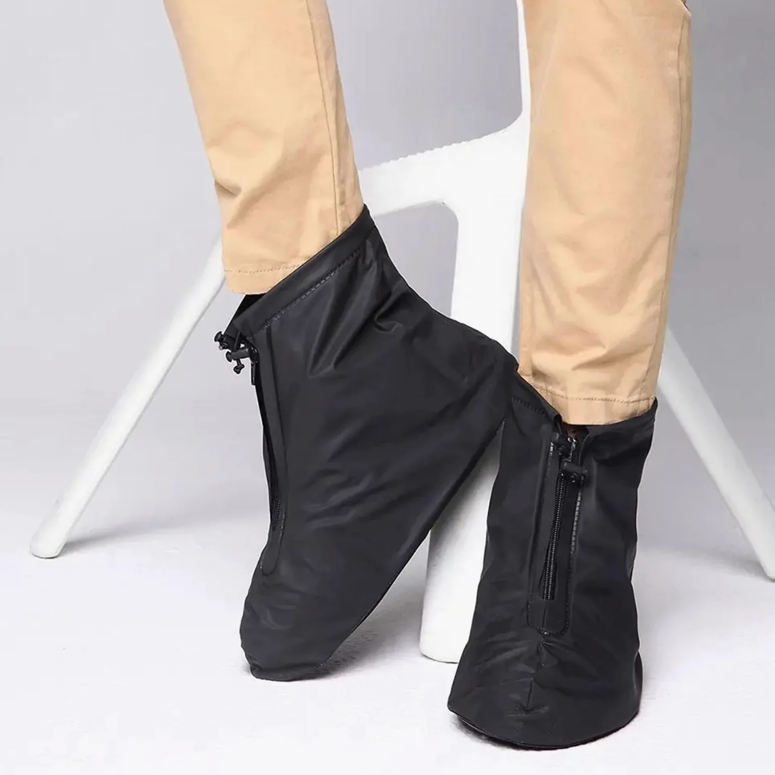 3 Pares De Cubiertas Zapatos For Acampar Al Aire Libre, For La Lluvia, Antideslizantes, Plegables, For Ciclismo,Protección Contra, For para Protección