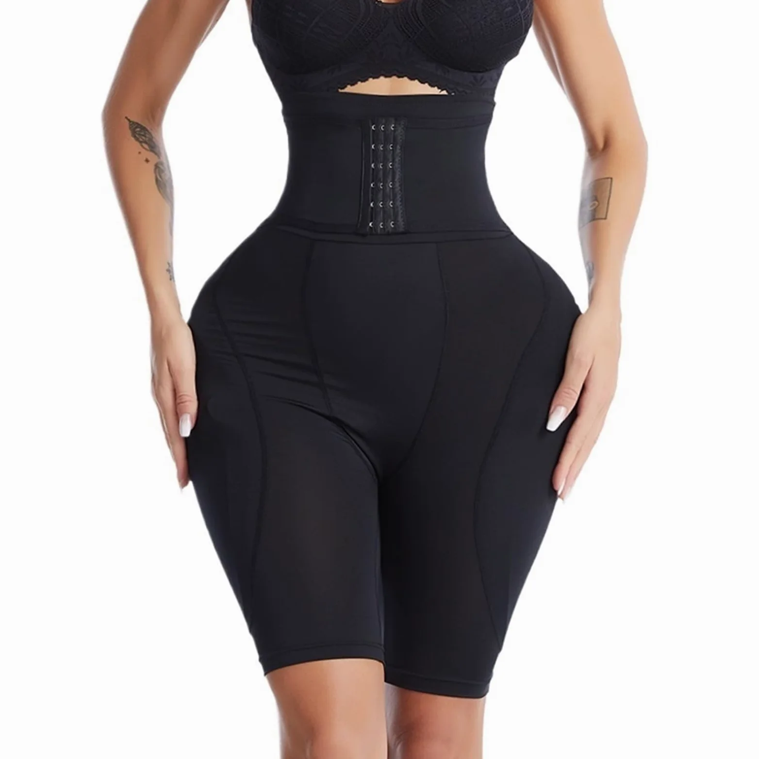 Entrenador de Cintura Alta Moldeador Cuerpo, Bragas Acolchadas, glúteos, Levantador sin Costuras, Control