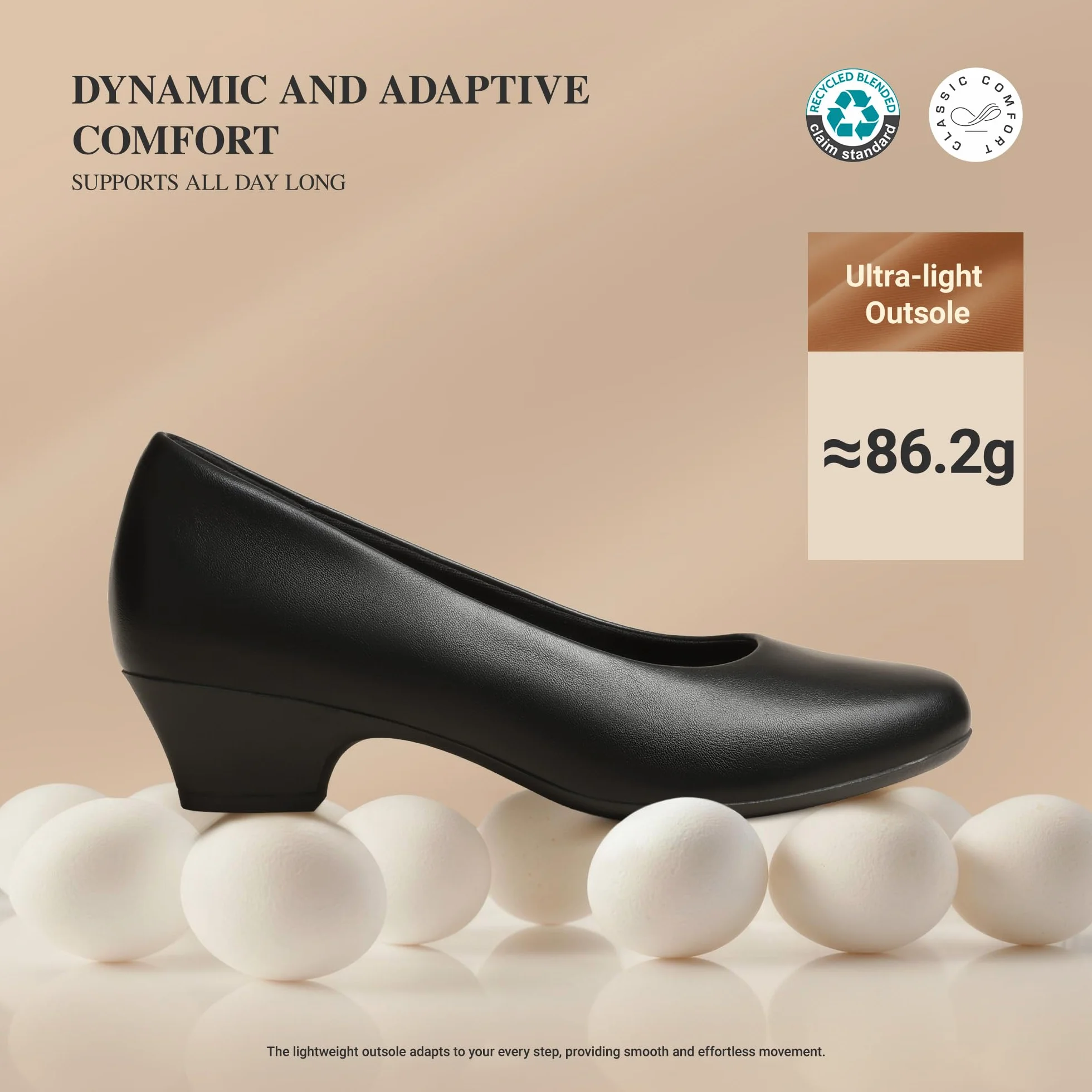 DREAM PAIRS Zapatos de Tacón Bajo Cerrados para Mujer Cómodos Elegantes Trabajo Bodas