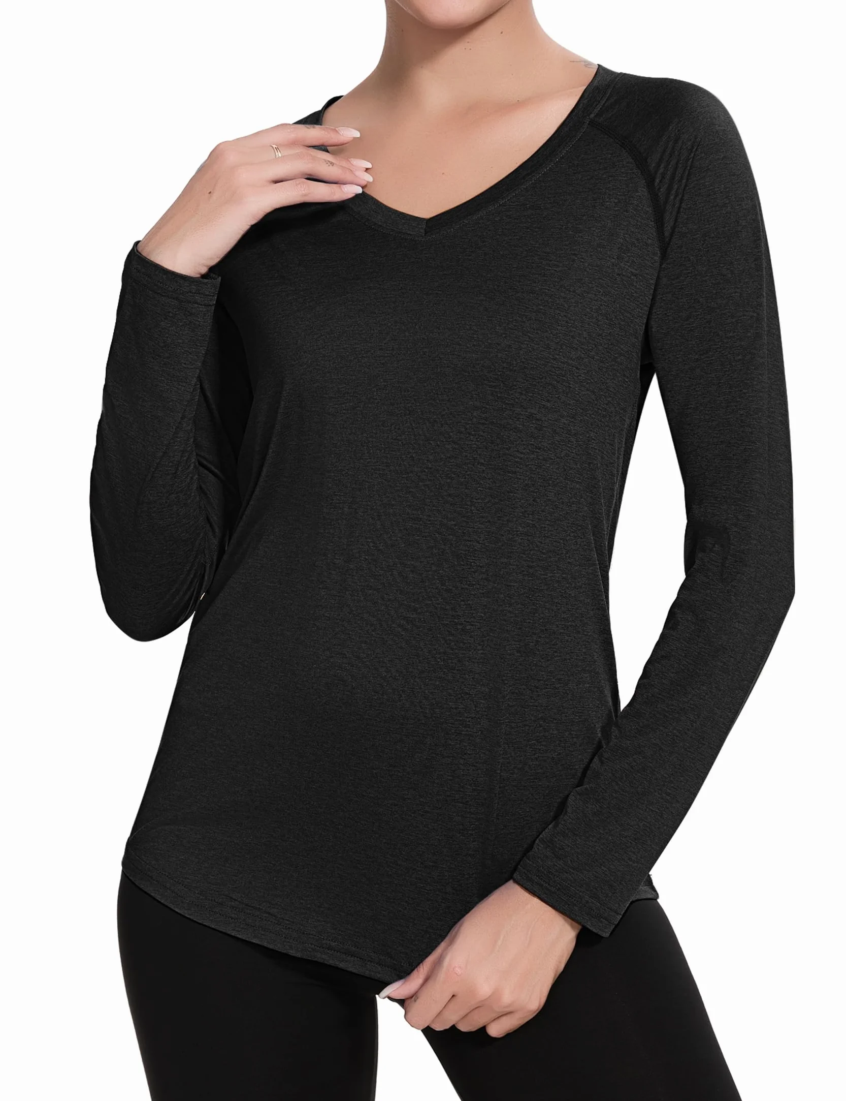 Camiseta Deportivo Mujer Manga Larga Secado Rápido Malla Yoga Fitness Top Ropa Deportiva