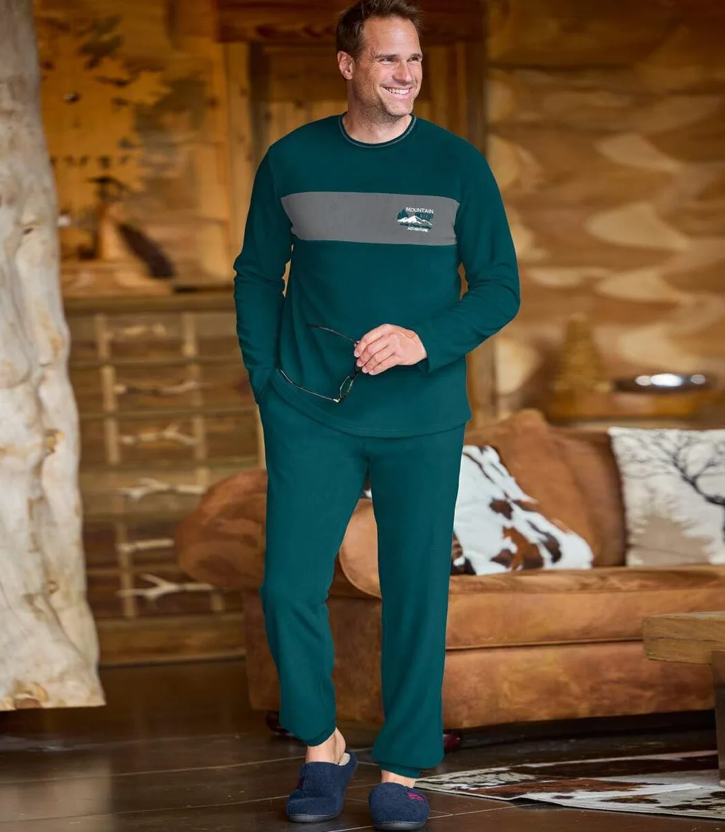 ATLAS FOR MEN - Pijama de Micropolar para Hombre - Conjunto de Noche - Disponible en Tallas Grandes