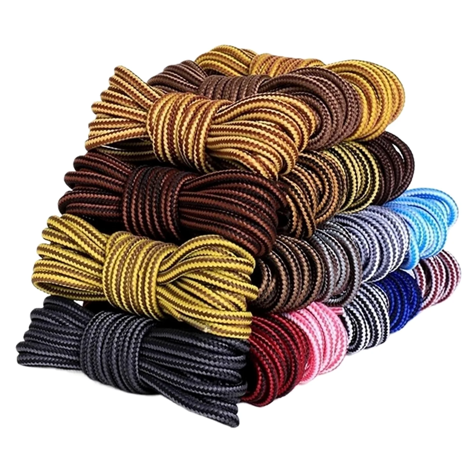Cordones Deportivos Antideslizantes for Escalada de montaña, Resistentes al Desgaste, Cordones Rayas Redondas 70 a 150 Cm