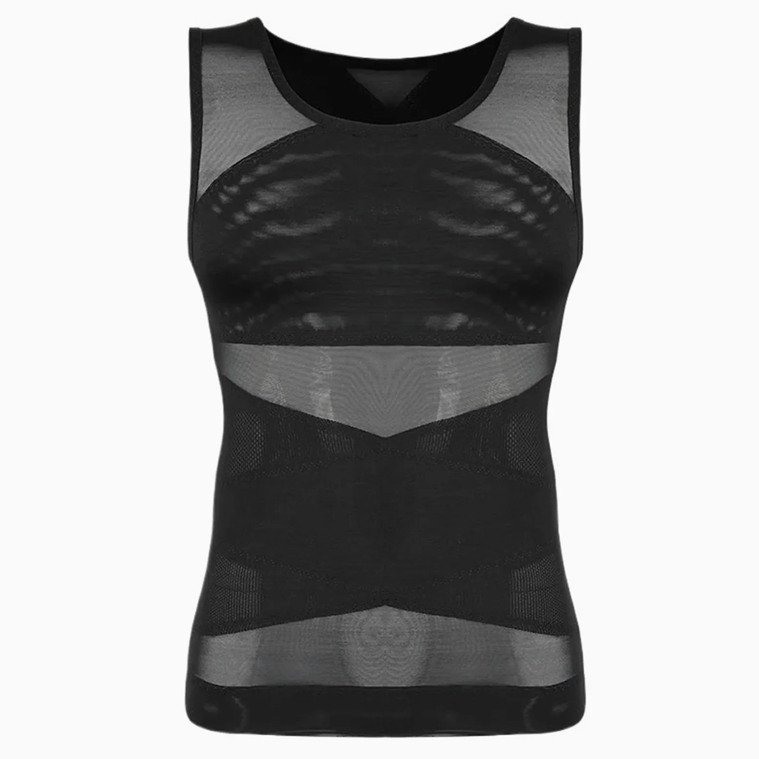 Faja Chaleco Hombre Camisas de compresión moldeadoras cuerpo for hombres | Camiseta interior adelgazante con cinturón en forma de X