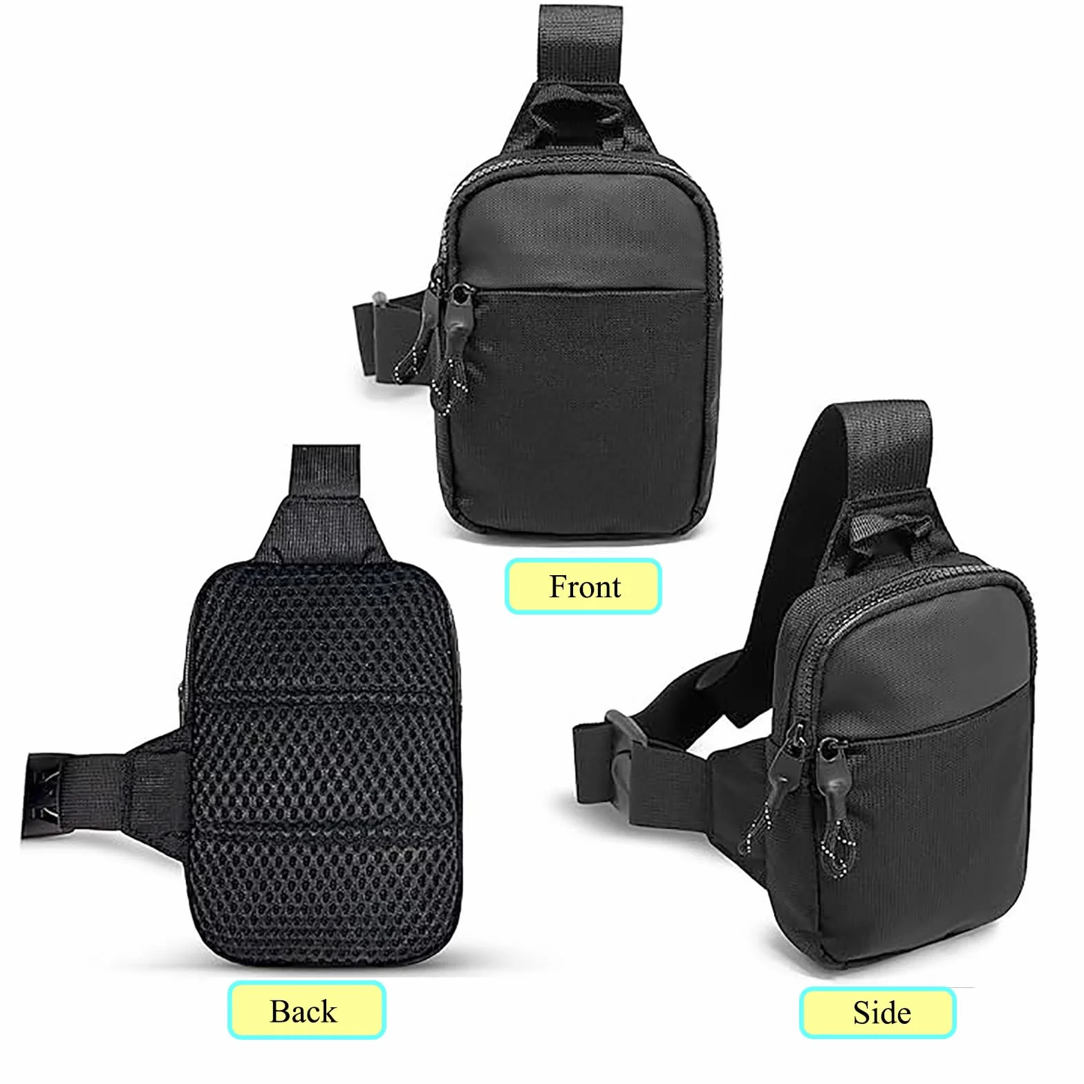 Bolsa Bandolera Hombre,Bolsa Pecho Hombre Pequeña,Mini Mochila Cruzada Hombro,Mini Impermeable Bolsa, Pecho Ligera Bandolera Mochila para Viajar,Correr,Ciclismo