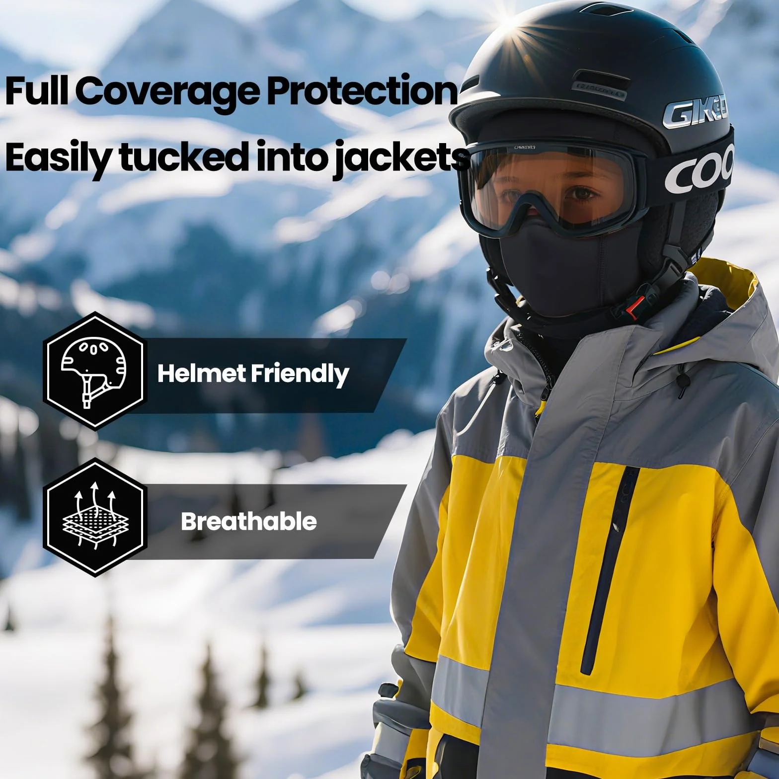 Máscara de Esquí Antiviento Térmica para Niños Balaclava Invierno Ciclismo