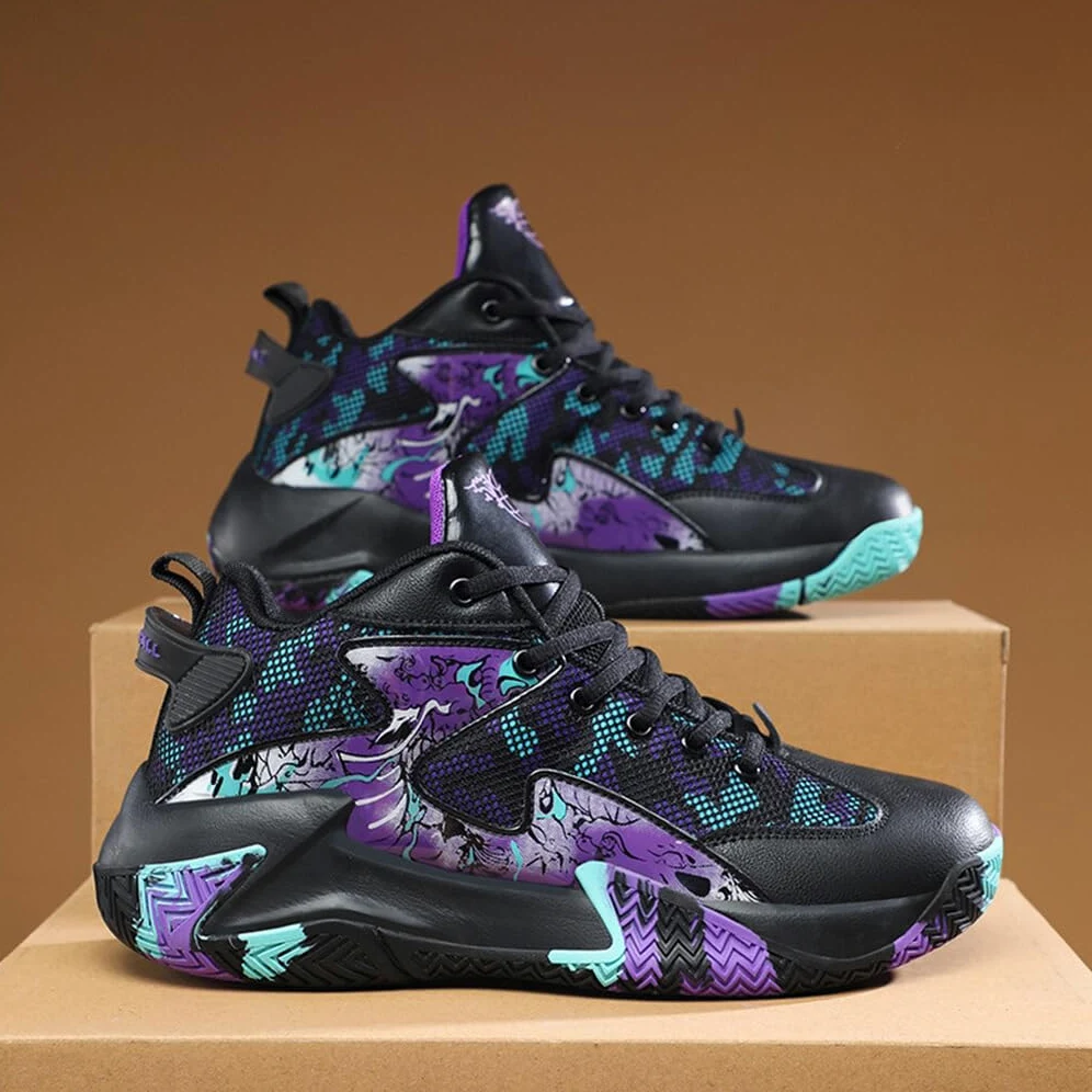 Zapatos de baloncesto para hombre Zapatillas transpirables Entrenamiento Atlético Antideslizante Pareja Deporte profesional Correr