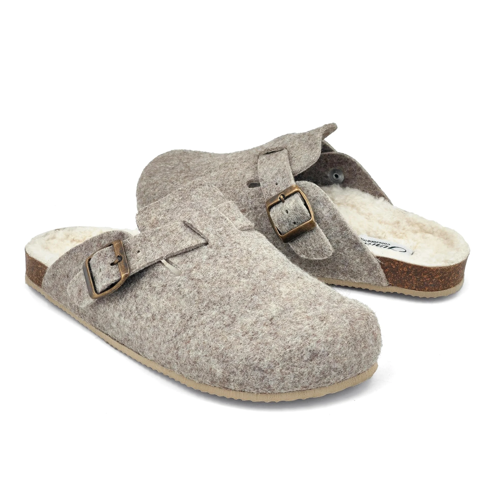 JOMIX Zapatillas Casa Mujer Invierno con Peluche Fabricadas en España Zuecos Mujer Fieltro con Plantilla Ortopédica