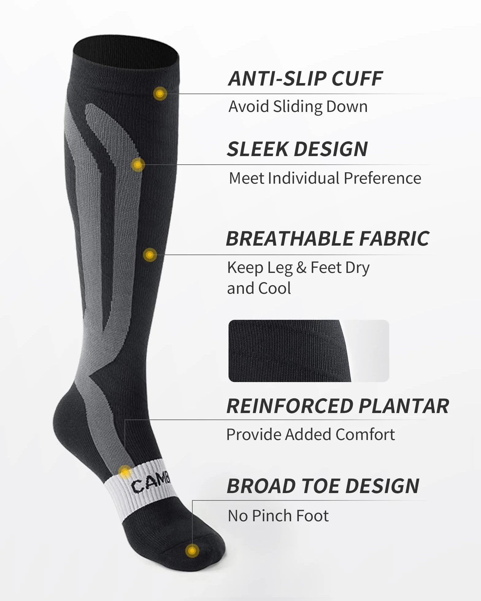 CAMBIVO Medias de Compresión 20-30mmHg 3 Pares para Mujer y Hombre, Calcetines Compresion para Varices, Deporte, Viajes