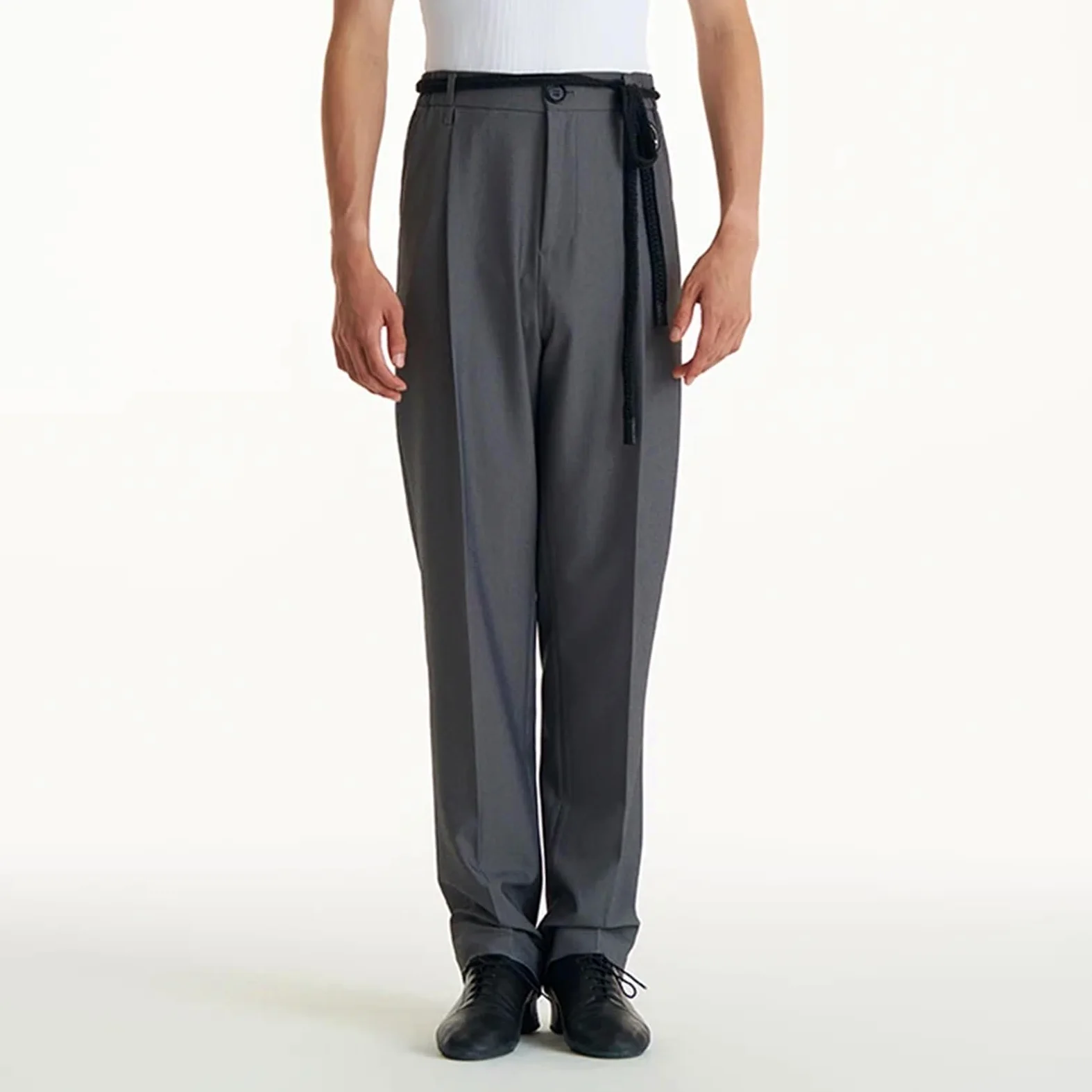 Pantalones de Baile Latino for Hombre, Pantalones Rectos con cordón, Vestido chachachá, Rumba y Tango, Ropa actuación for para Hombre, Salsa, Jazz, Danza