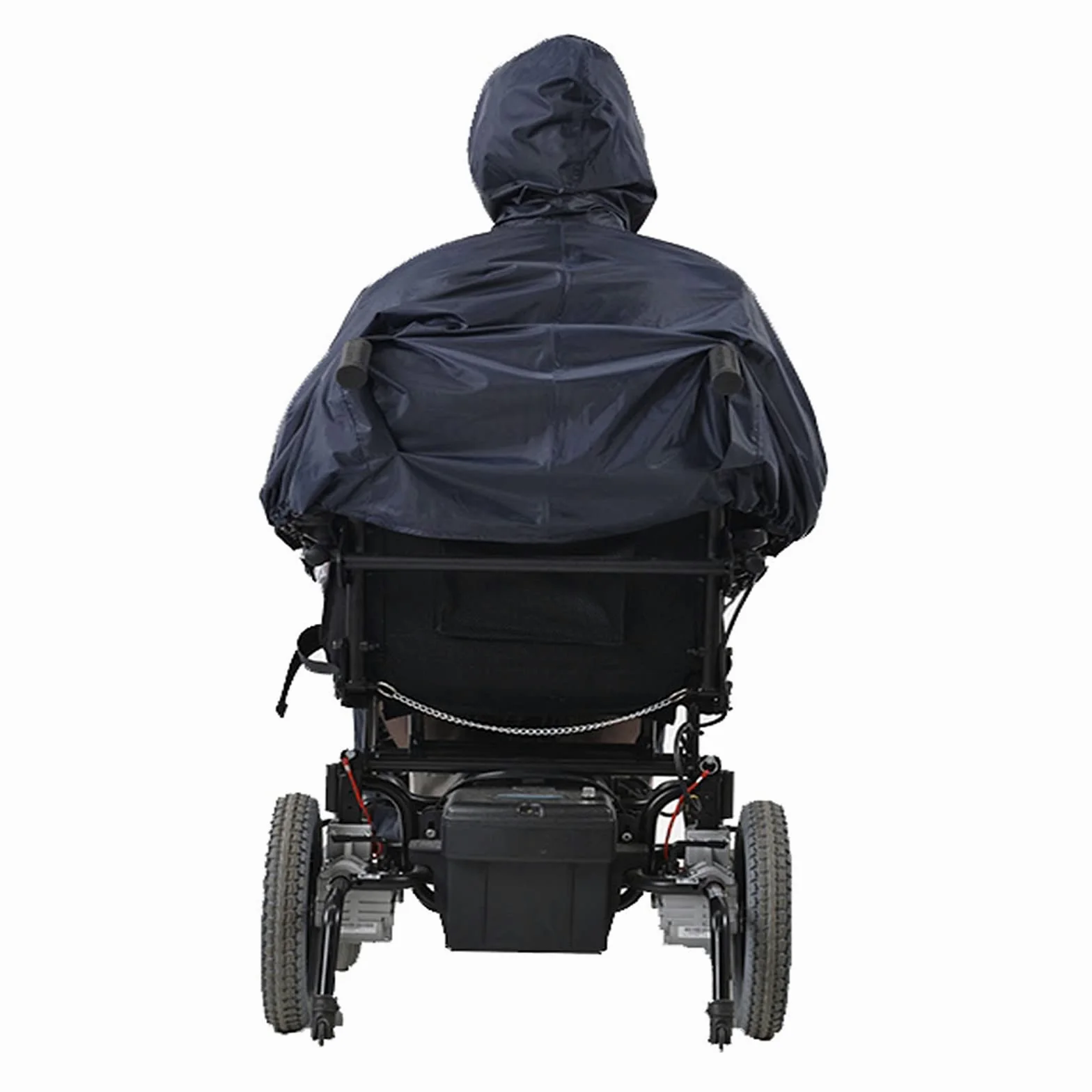 Poncho impermeable para sillas de ruedas, capa de lluvia con manga con capucha, tiras reflectantes, impermeable para ancianos y pacientes