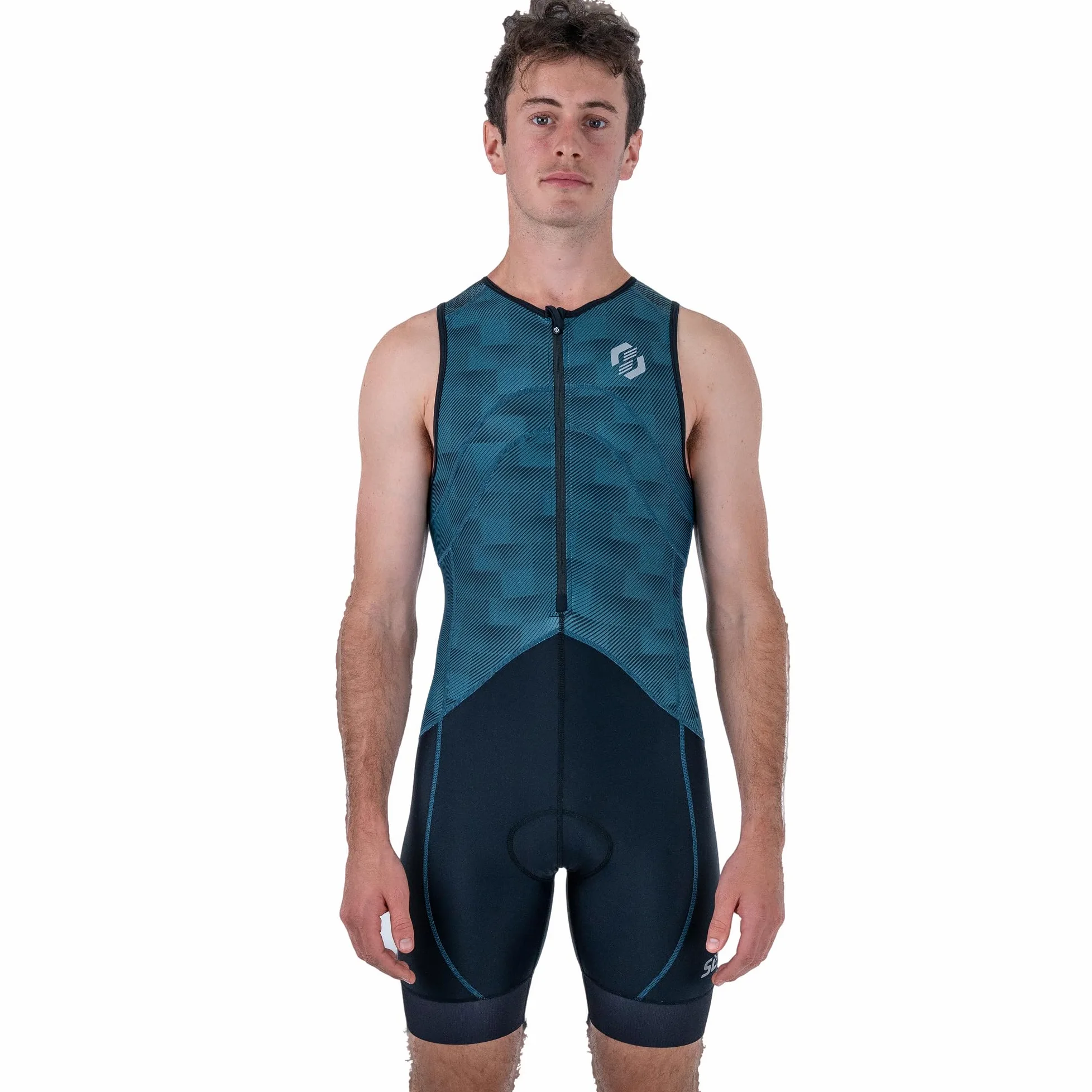 SLS3 Pro Traje de Triatlón para Hombre - Tri Suit Sin Mangas FX - Traje de Triatlón Acolchado - Secado Rápido