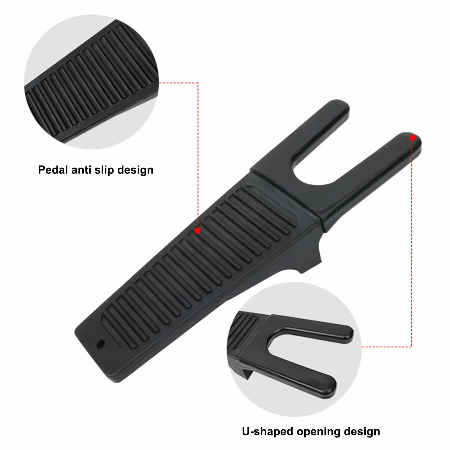 Extractor de botas: gato quitabotas con agarre extra para botas de agua, botas de trabajo y zapatos de equitación | Herramienta Bootjack resistente a la intemperie con raspador para botas de agua, zap