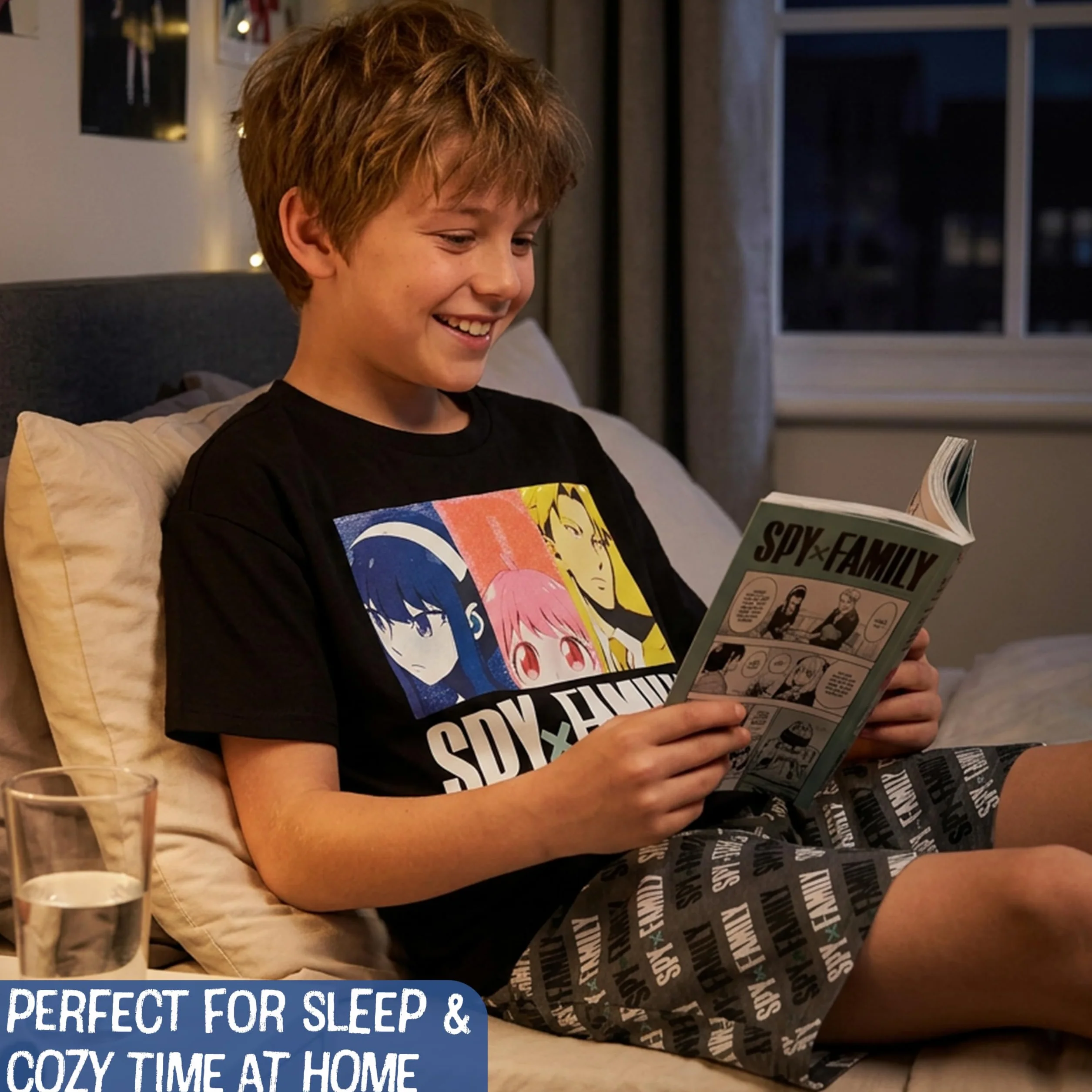 Jujutsu Kaisen Hunter x Hunter Spy x Family Pijama Niño Verano 100% Algodón Camiseta Manga Corta Pantalones Cortos