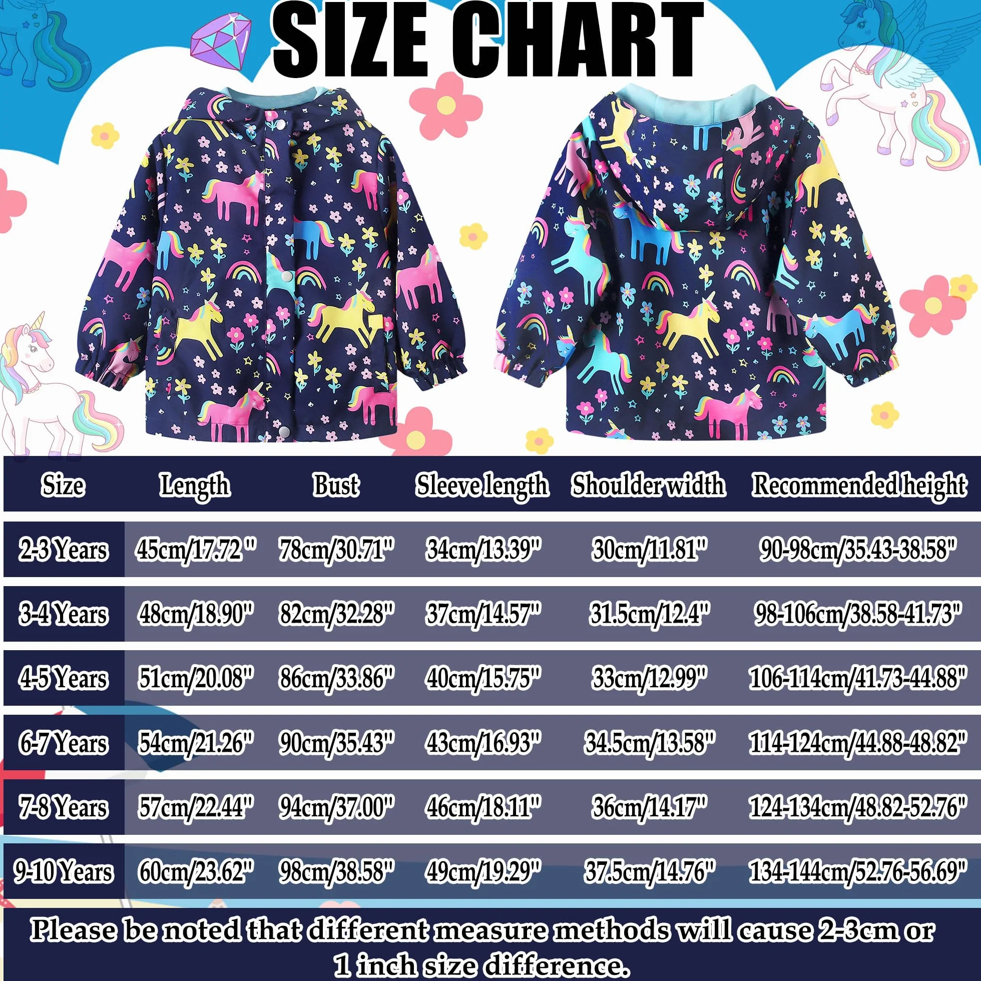 JinBei Chaqueta Impermeable con Capucha para Niños Chubasquero Transpirable de Manga Larga al Aire Libre Deportivo Softshell Abrigos Ligeros con Forro Blando Niño Niña Edad 2-10 Años