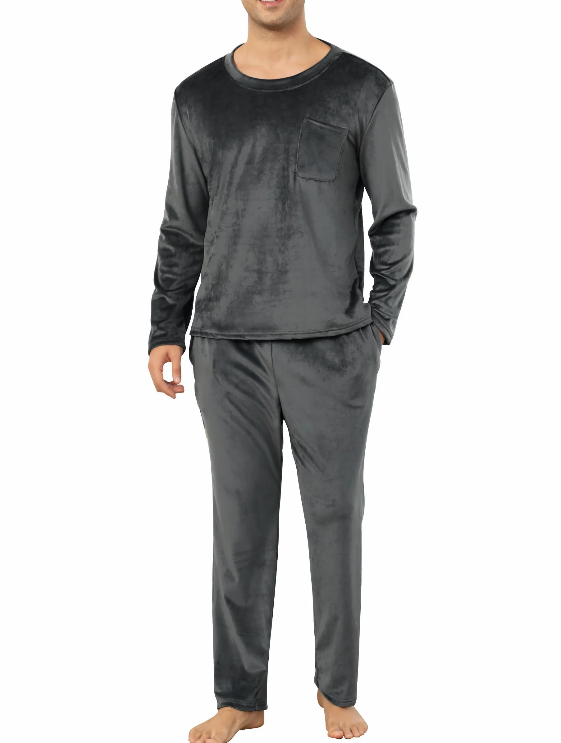 Vlazom Conjunto de Pijama de Invierno para Hombre - Pijama de Franela para casa S-XXL