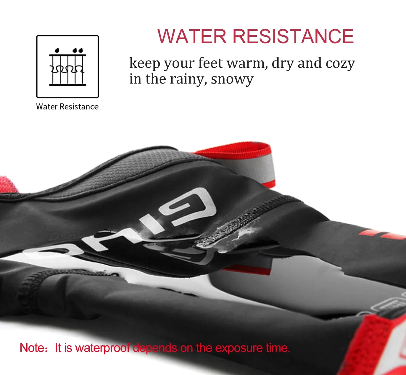 GIYO Cubrezapatillas de Ciclismo Invierno calentito Impermeables cubrebotas de Bici Comodos Ligero Protección térmica