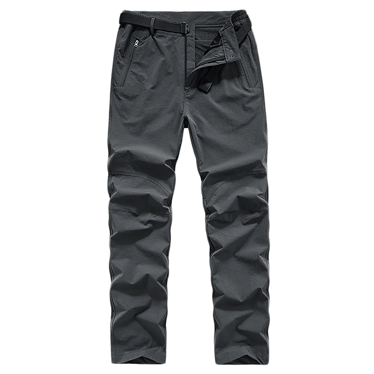 Pantalon de Senderismo Hombres Secado Rápido Impermeable Pantalones Trekking Acampada Transpirables(Size:4XL,Color:Gris)