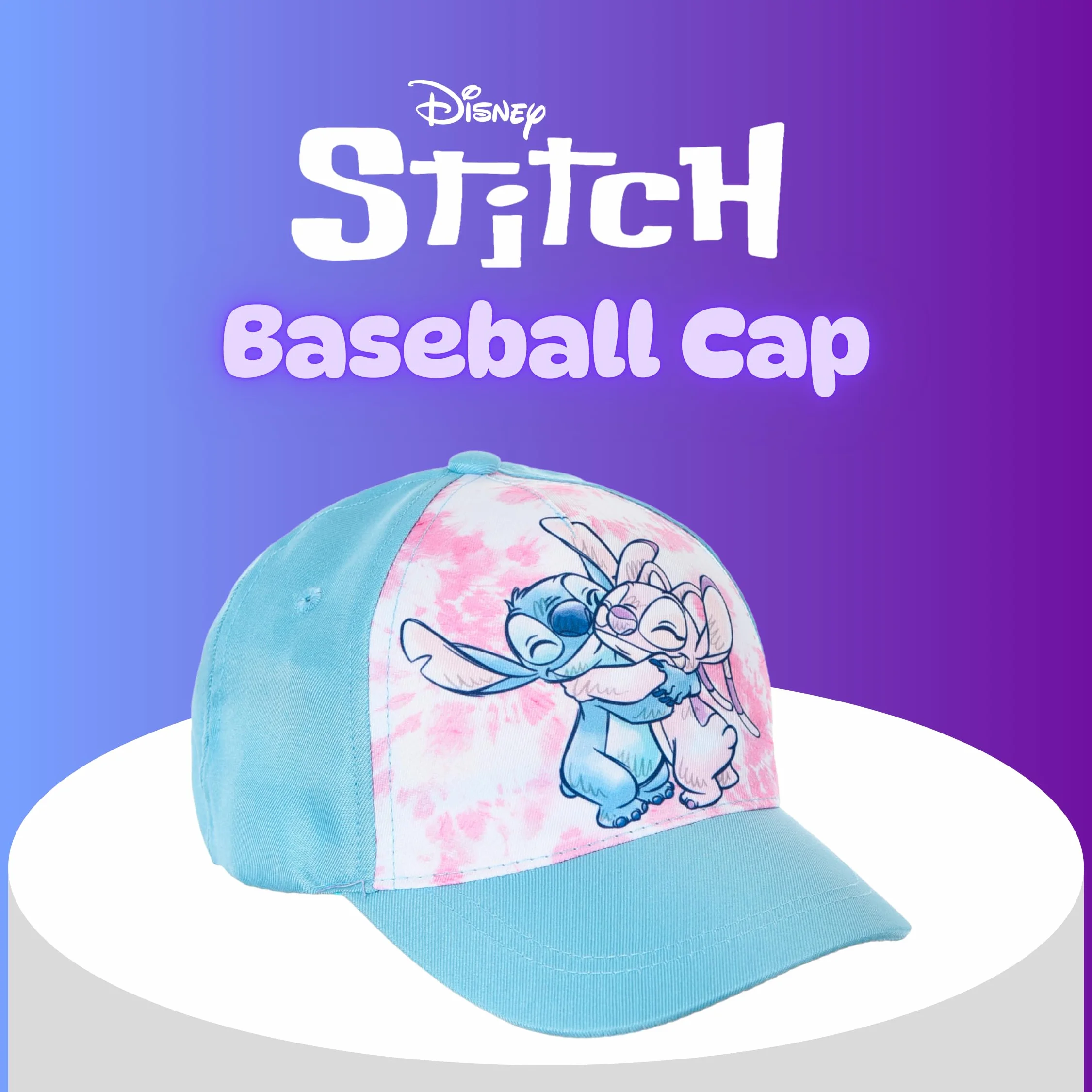 Disney Stitch y Angel Gorro para Niñas, Gorra de Beisbol Verano Infantil
