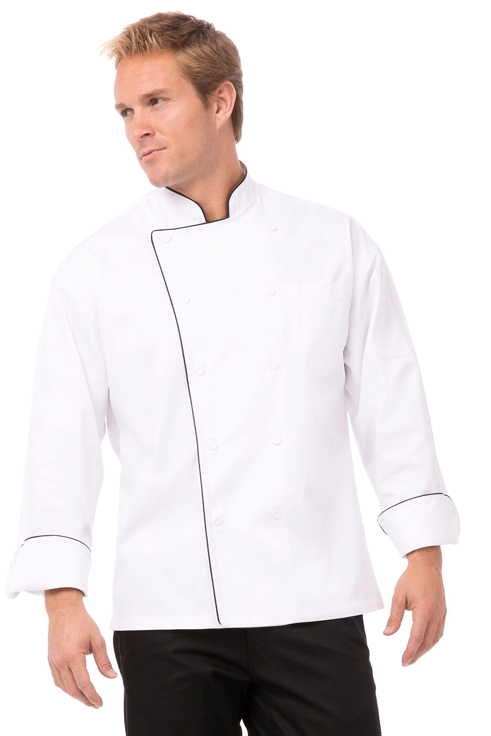 Chef obras b767-m Sicilia Ejecutivo Unisex chaqueta de cocinero, tamaño mediano, color blanco