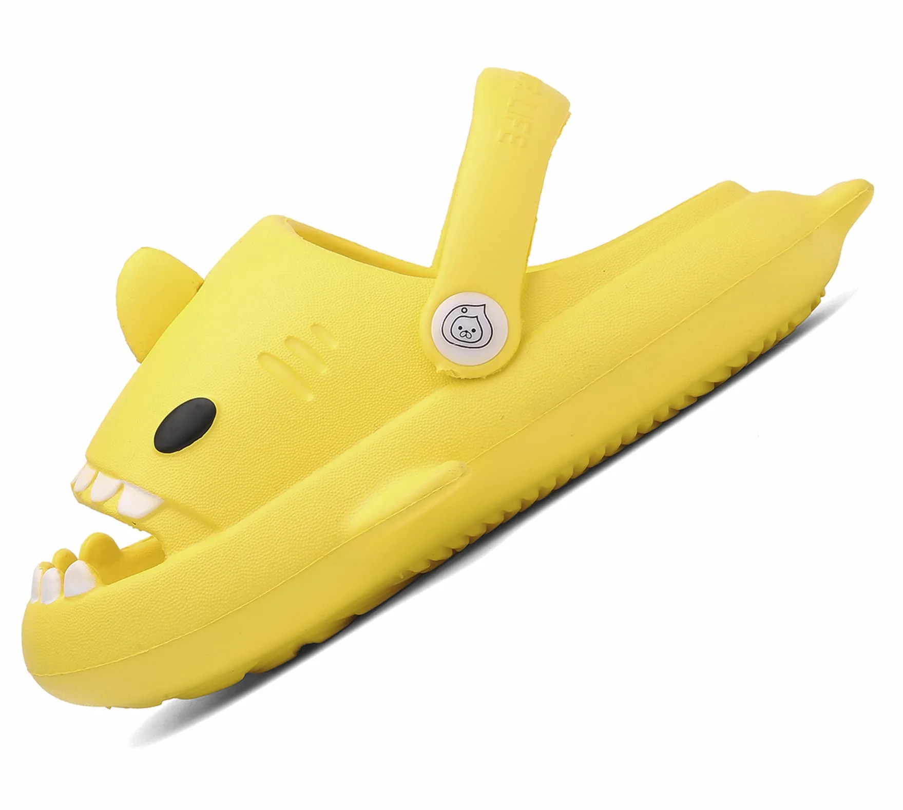 SMajong Chanclas de Playa para Niña Niño Zapatillas de Baño Antideslizante Zapatos de Piscina Ligero Verano Mules, A Amarillo, 25/26 EU