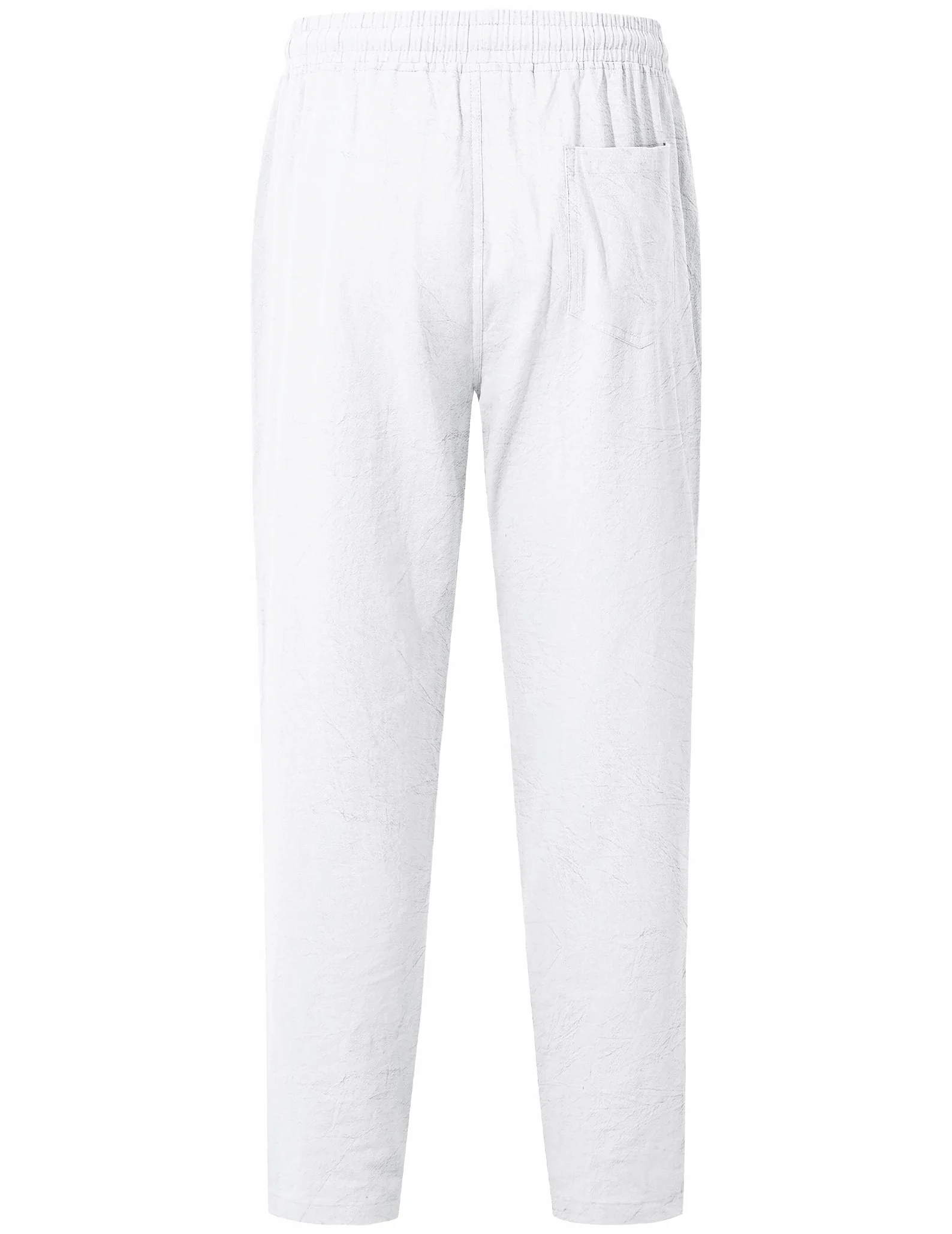 TARAINYA Pantalón Lino Hombre en Mezcla de Algodón y Lino con Cordón Ajustable y Bolsillos Ideal para Practicar Yoga y para la Playa