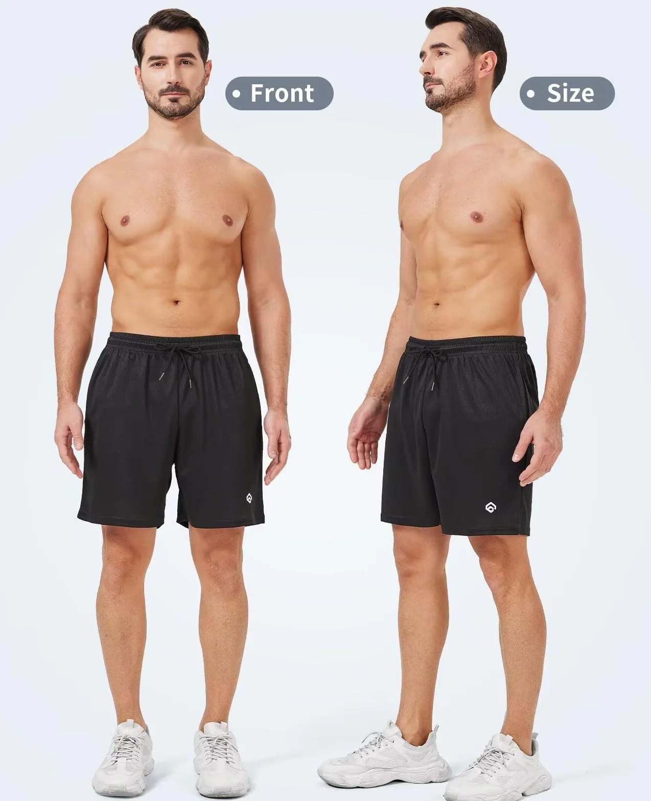 lomsoe Paquete de 5 pantalones cortos deportivos para hombre de 5 pulgadas, pantalones cortos de malla para correr para hombre, de secado rápido, ligeros, para gimnasio, con bolsillos, Negro, negro