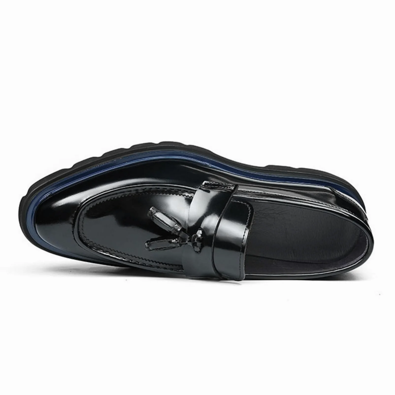 Genérico Mocasines Hombre con Borlas Elegantes Mocasines Hombre Business Casual Zapatos Elegantes Hombre Suela Gruesa Premium para Oficina Viajes Y Eventos