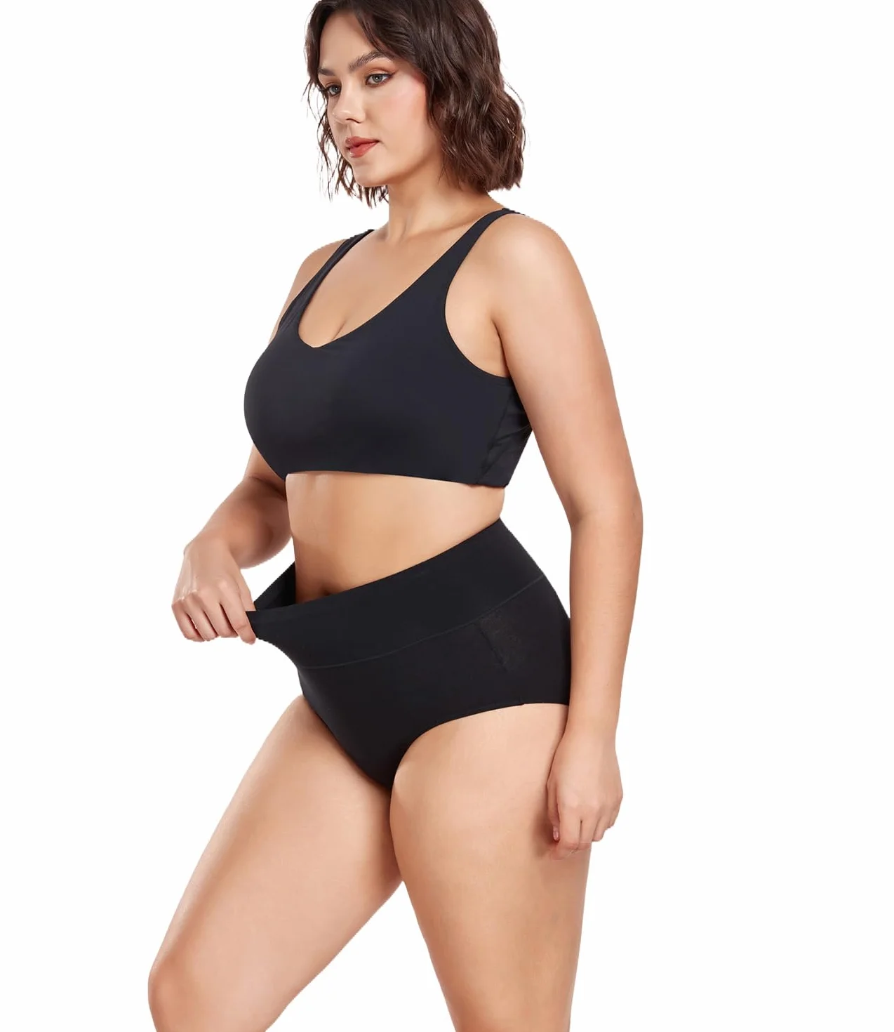 Wirarpa Bragas Mujer Algodón Culotte Cintura Alta Faja Reductora Pack 5
