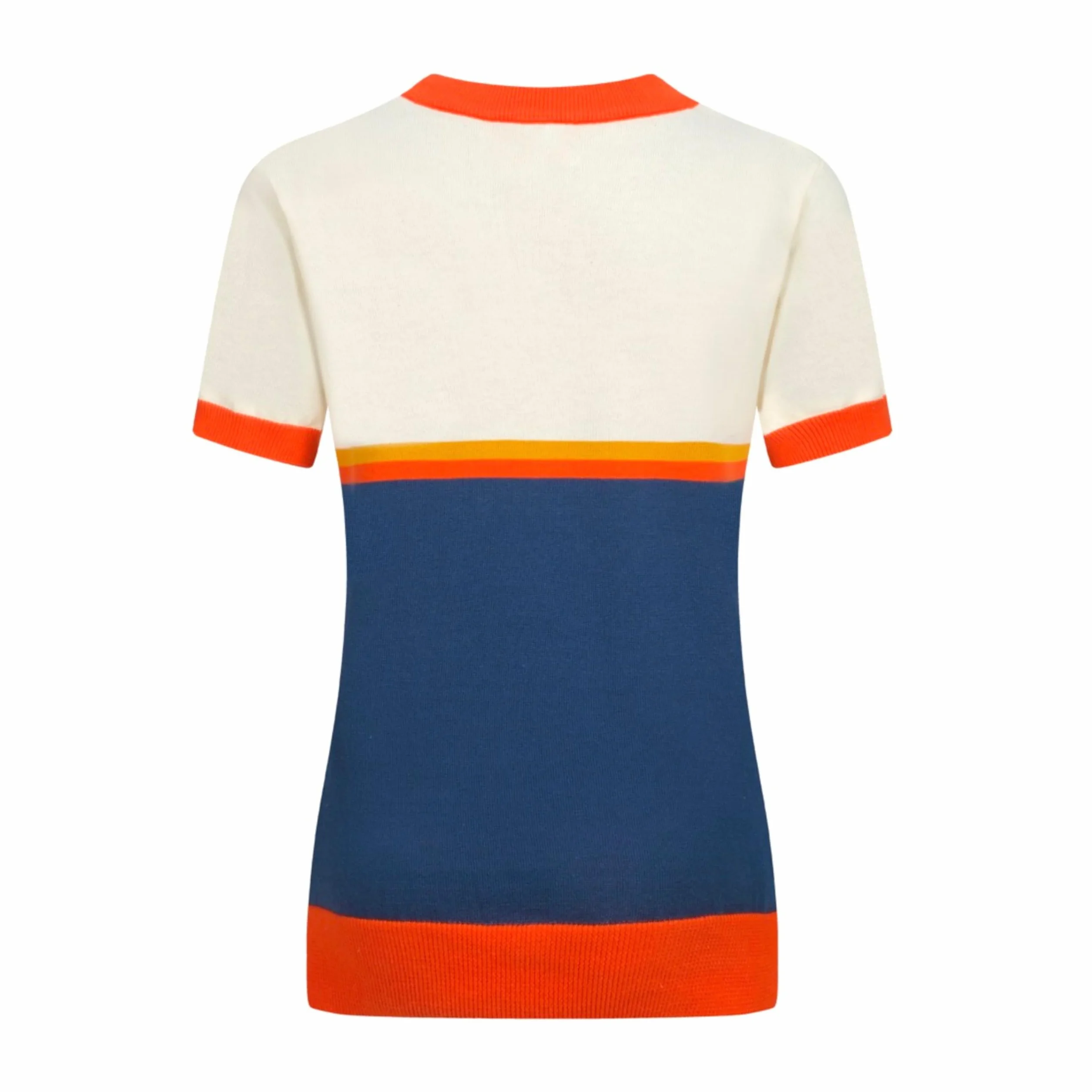 OXKNIT Camiseta de manga corta para mujer, color a juego, diseño de pájaro dulce a rayas de punto de algodón