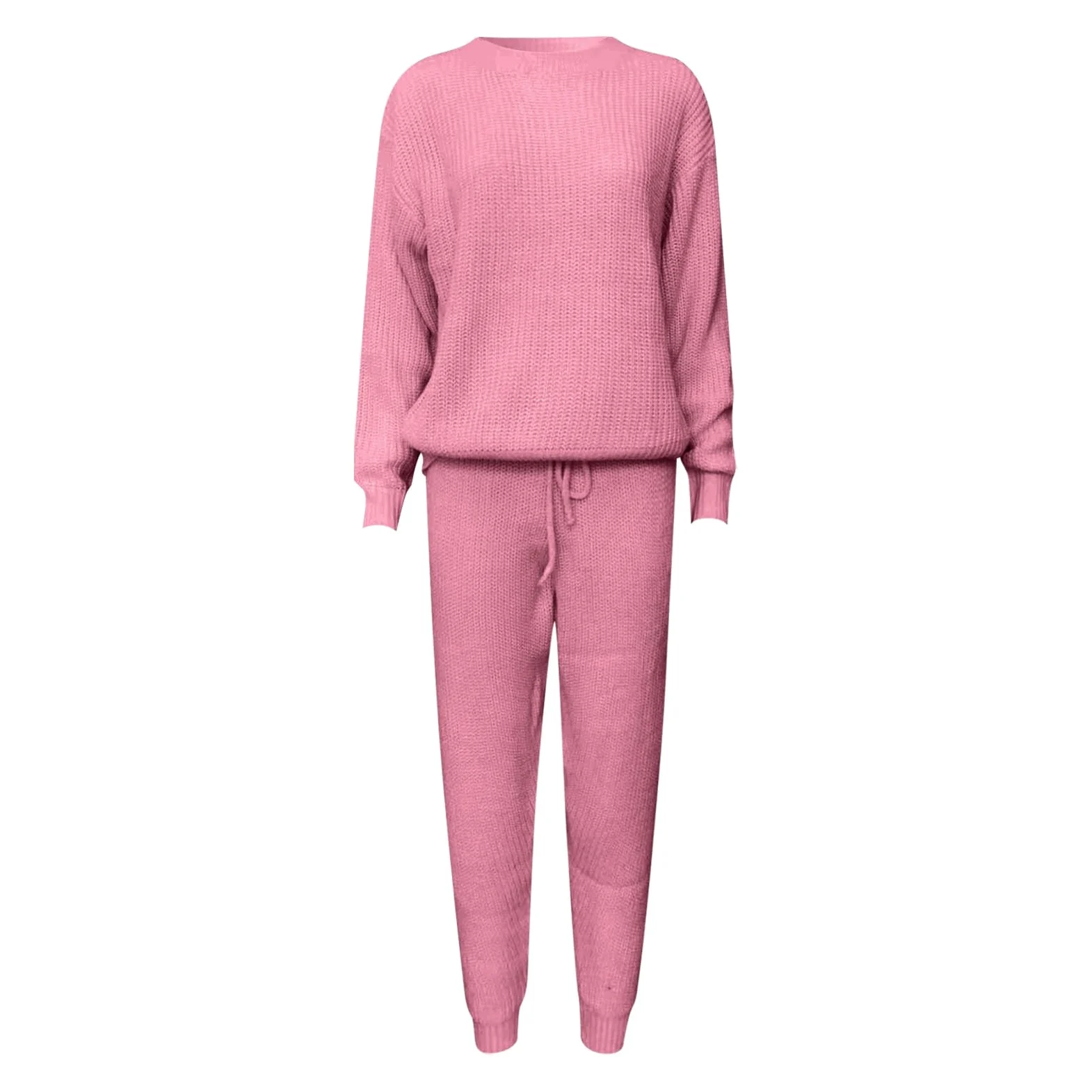 Pantalones de Punto Casuales, Pantalones Deportivos Suaves y elásticos, y Top, Ropa cómoda para Relajarse a Diario.