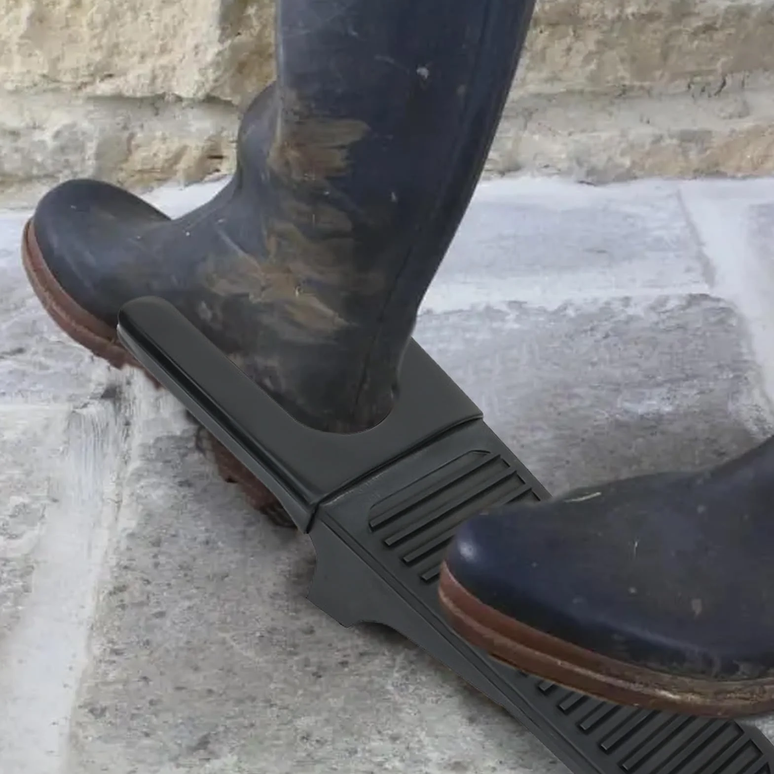 Extractor de botas: gato quitabotas con agarre extra para botas de agua, botas de trabajo y zapatos de equitación | Herramienta Bootjack resistente a la intemperie con raspador para botas de agua, zap