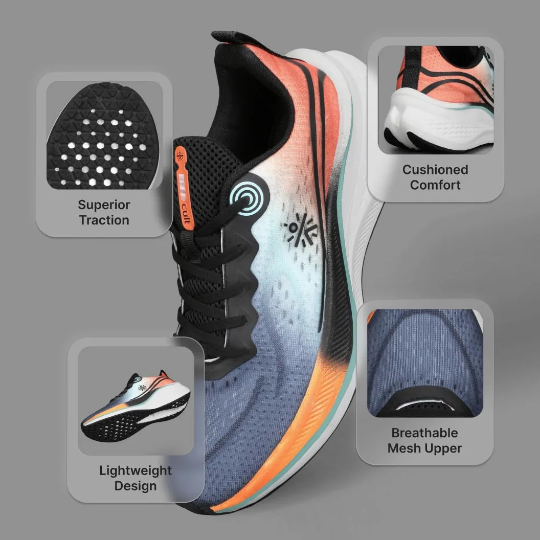CULT Dynex - Tenis de correr para hombre, parte superior transpirable, comodidad acolchada, agarre antideslizante, ligeros para uso diario
