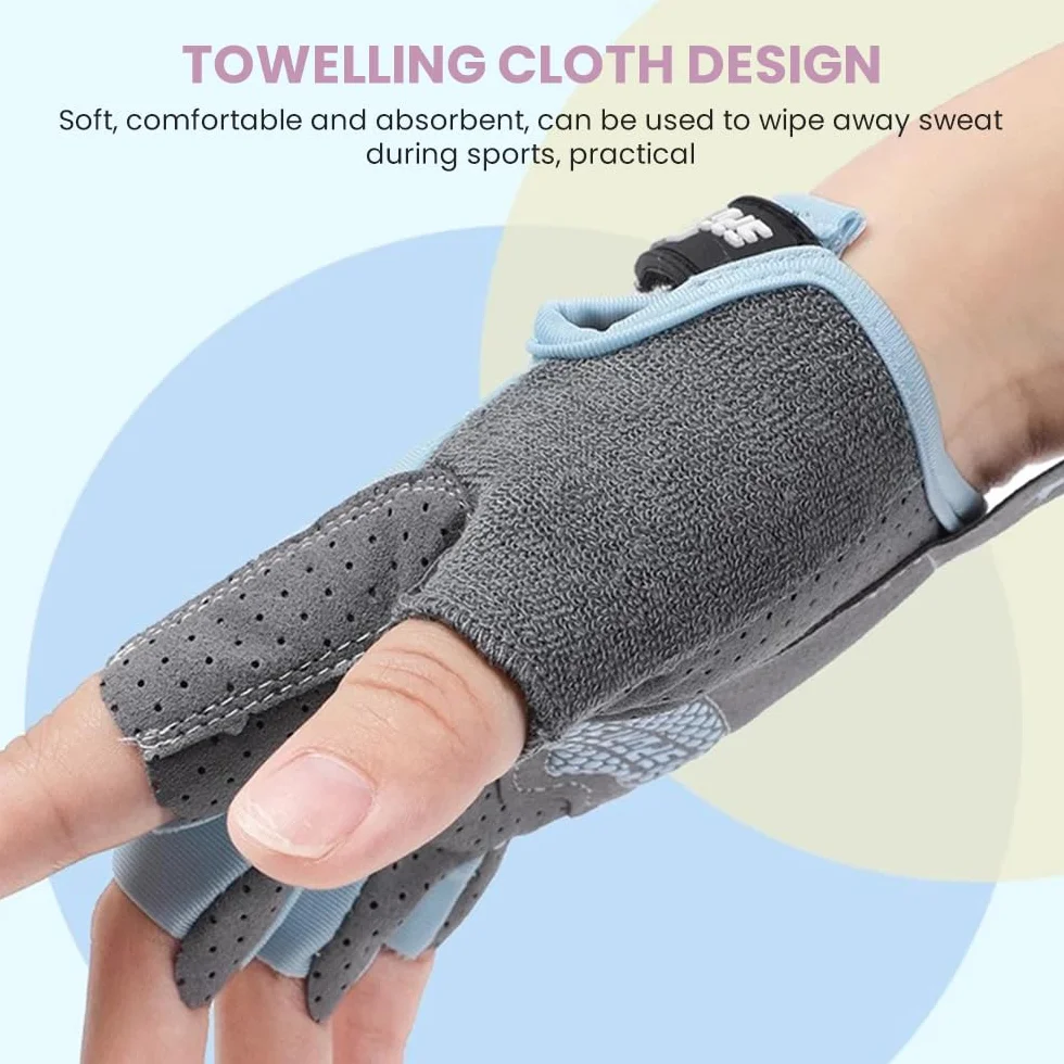 Guantes Bici Niño,Guantes Niño,Guantes Sin Dedos,Palms Protección Antideslizantes Cómodos y Transpirables para Patinaje sobre Hielo, Bicicletas, Scooters, Clases de Educación Física(Rosa,M)