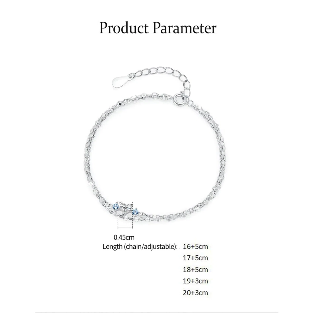 Pulsera de promesa, elegante pulsera de cadena de doble capa con corazón moissanita, bonitos regalos para mujer