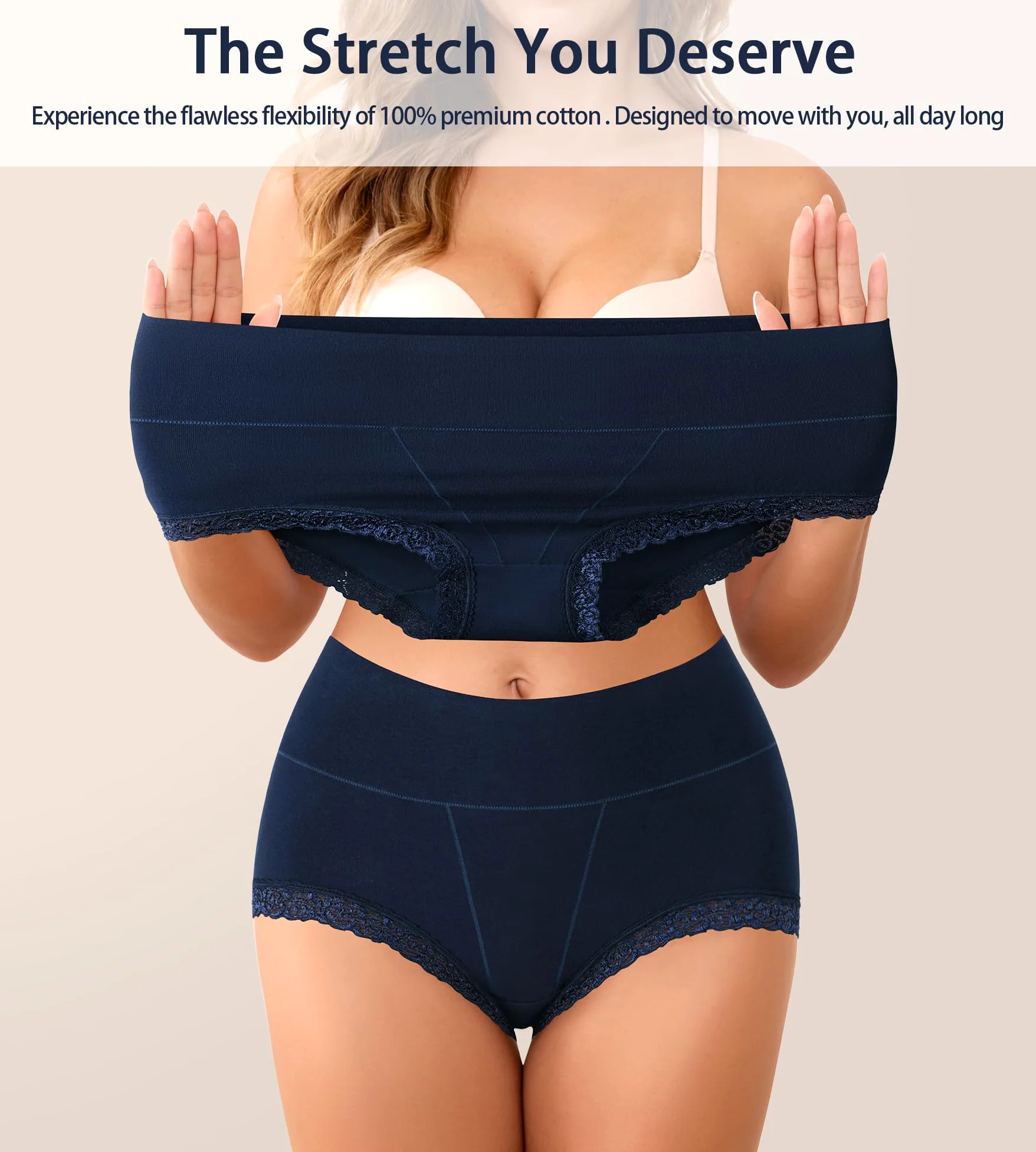 Ropa interior de algodón para mujer, suave, elástica, control de abdomen, cómoda, sin rollitos, pantalones cortos