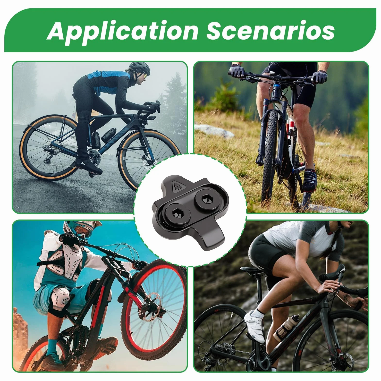 Cleats de bicicleta con placas antideslizantes compatibles con pedales Shimano MTB SPD (SH51) para Cleats Shimano SPD para entrenamiento en interiores, ciclismo al aire libre y commuting