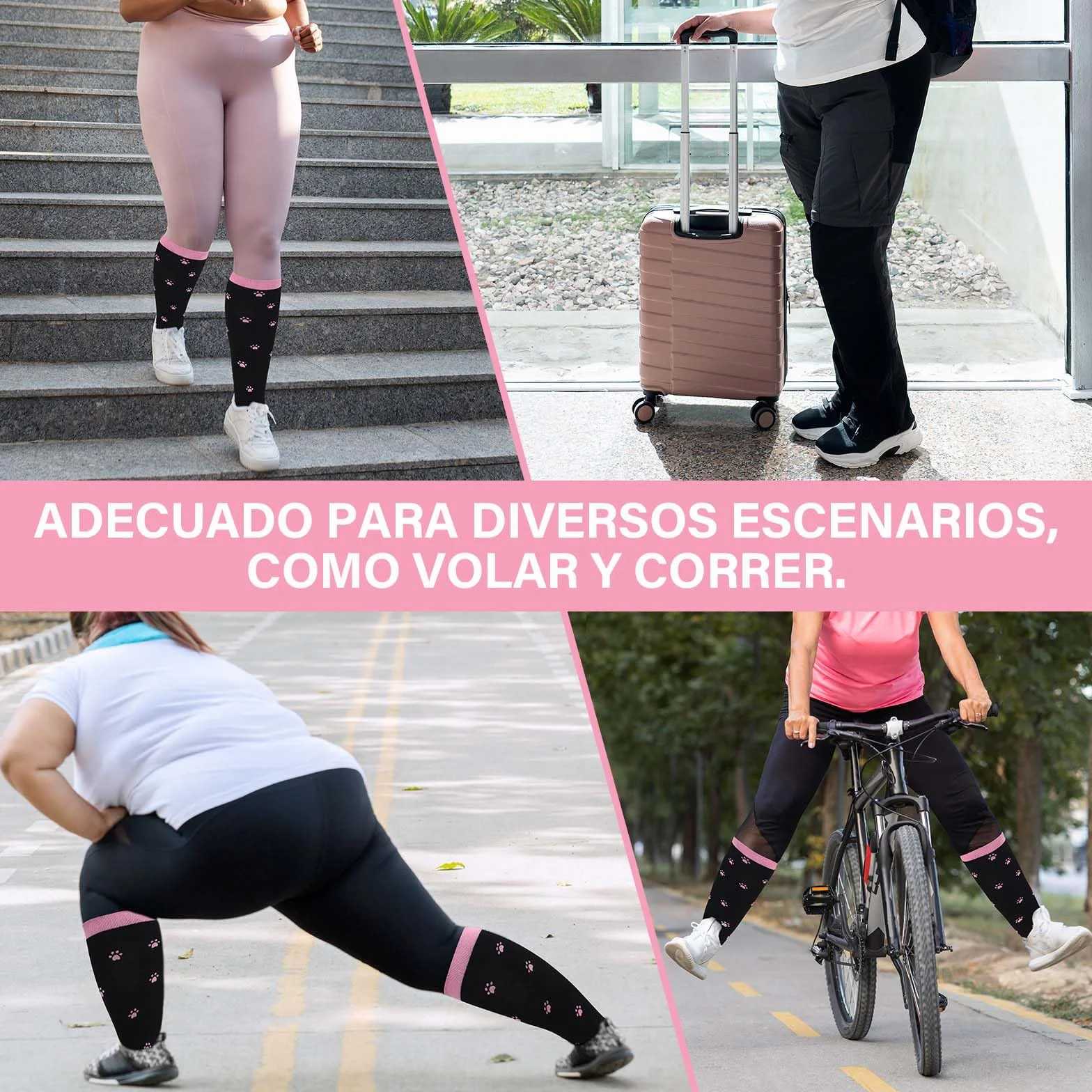 PUTUO Medias de Compresión Hombre y Mujer Calcetines Compresión Talla Grande 1 Par