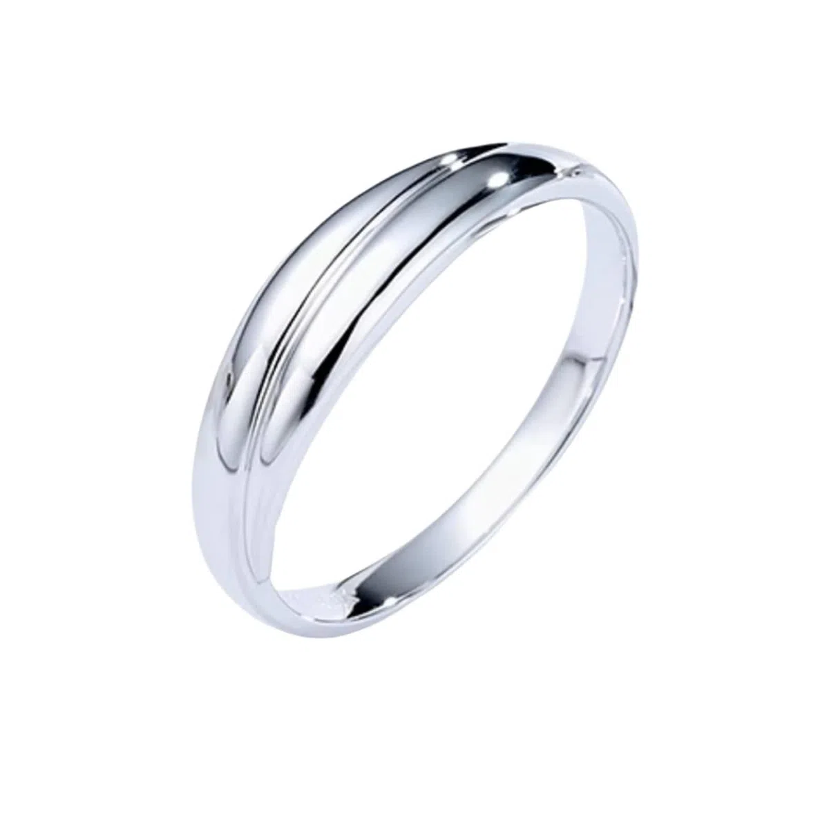 Alianzas de plata Promise para hombre, anillos de boda de oro blanco de 9 quilates, talla 66 (21.0)