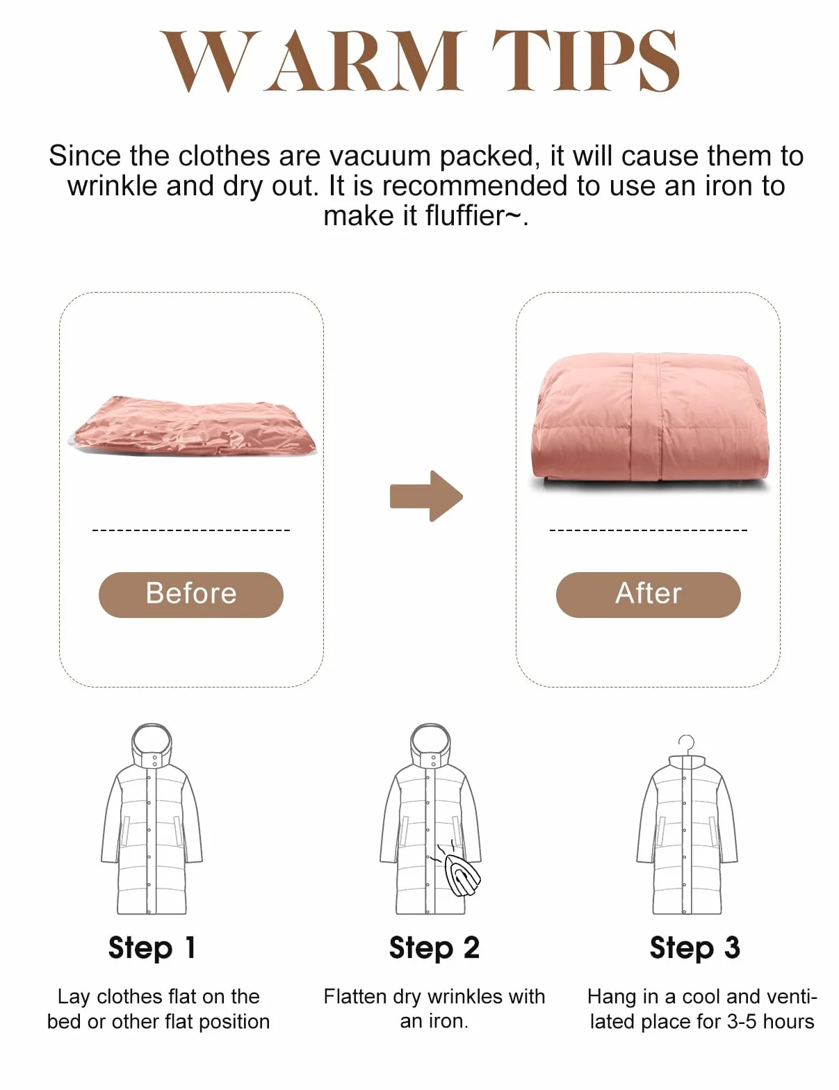 Vancavoo Abrigo Largo de Acolchado para Mujer Chaqueta de Invierno Cálido