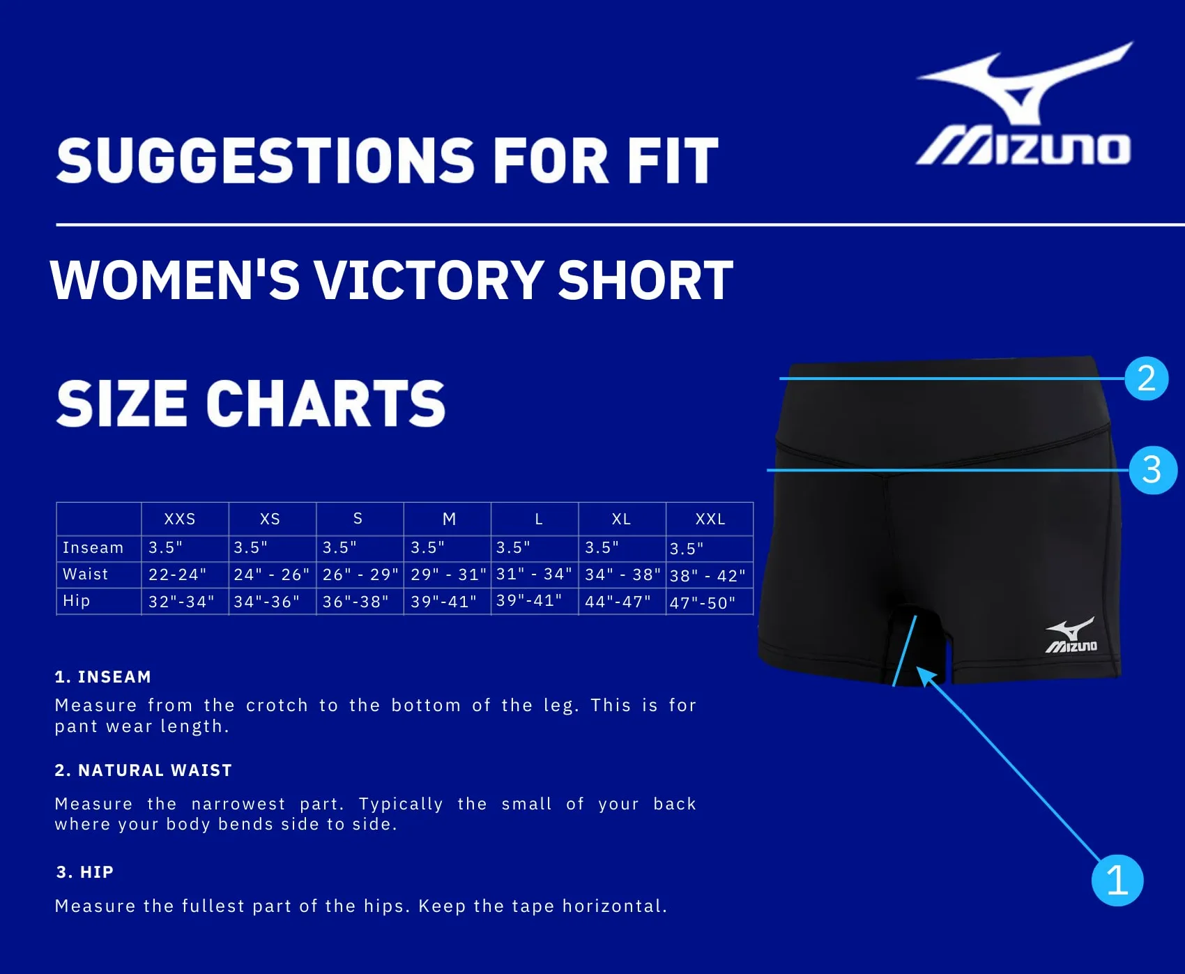 Mizuno Victory Short - Pantalones Cortos de Voleibol para Mujer Mujer