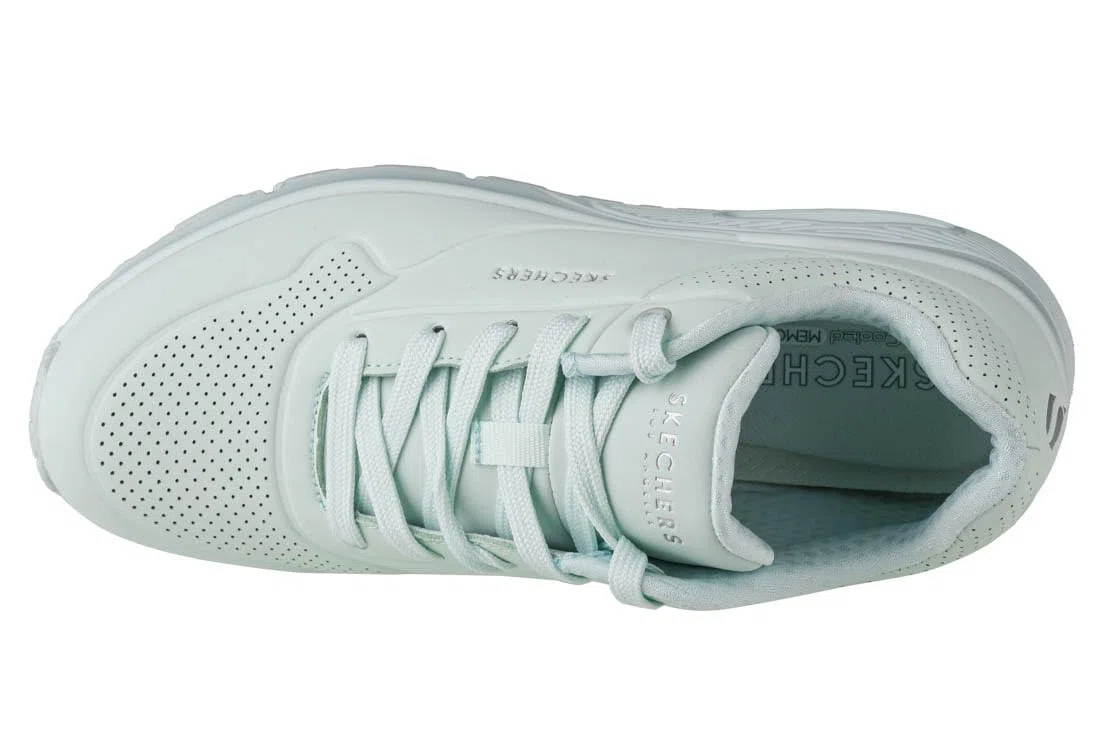 Skechers UNO FROSTY KICKS, Zapatillas para Mujer, Mint Durabuck/Textile Trim, 40 EU