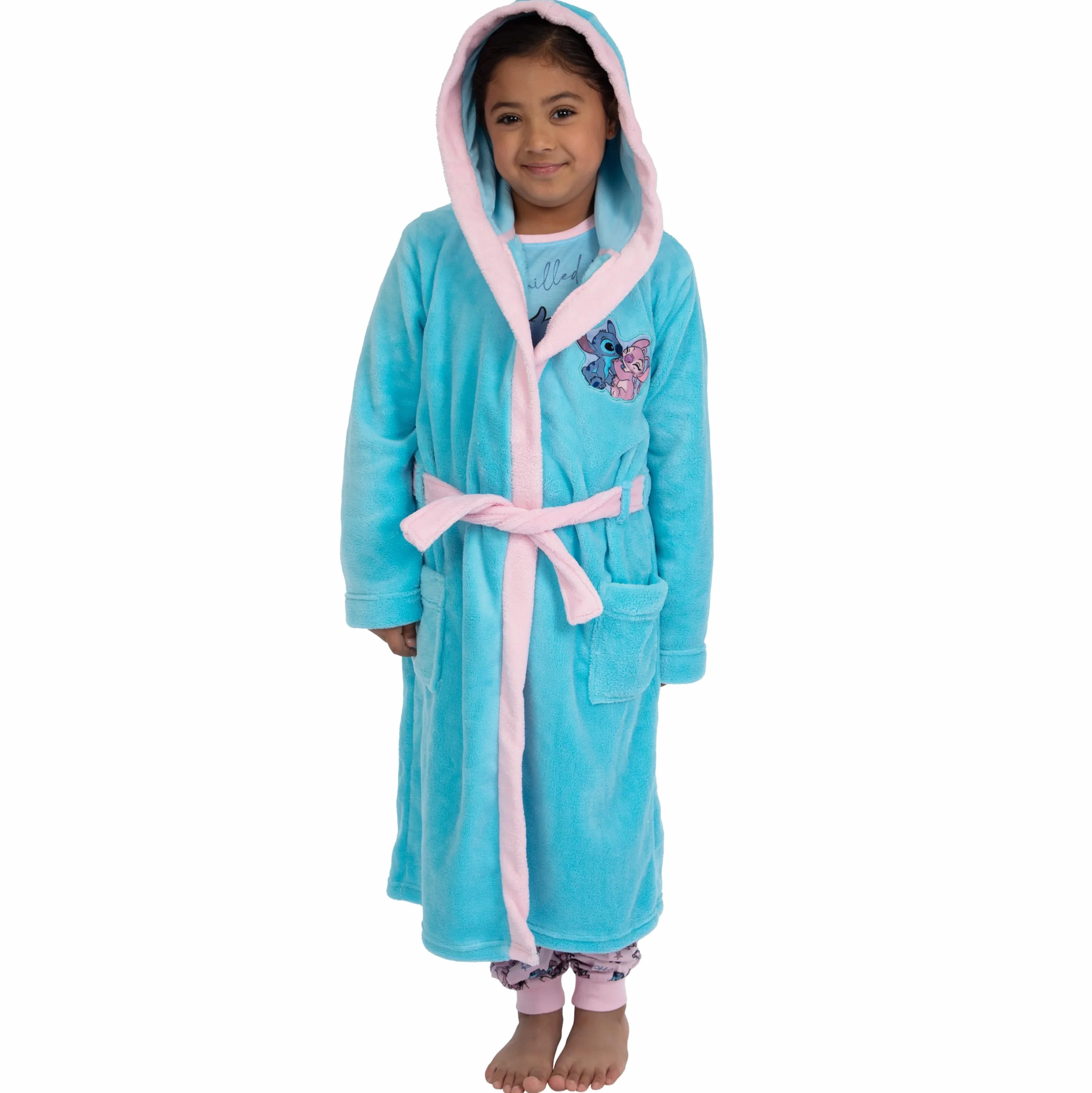 Disney Bata Stitch Niña E Pijamas | Pijama Stitch Niña E Batas De Casa | 5 E 13 Años