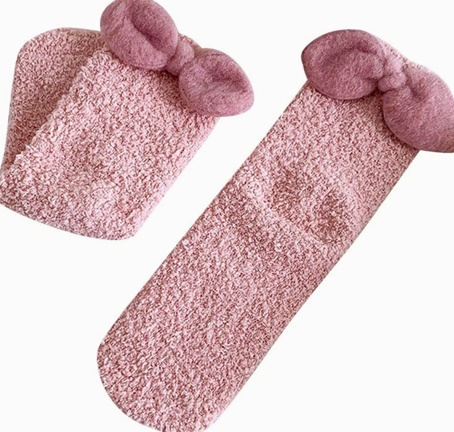 Calcetines Invierno 5 Pares De Calcetines De Mujer Con Lazo Para Casa, Calcetines Con Tope, Calcetines Divertidos, Calcetines Gruesos Y Tiernos Calcetines Termicos