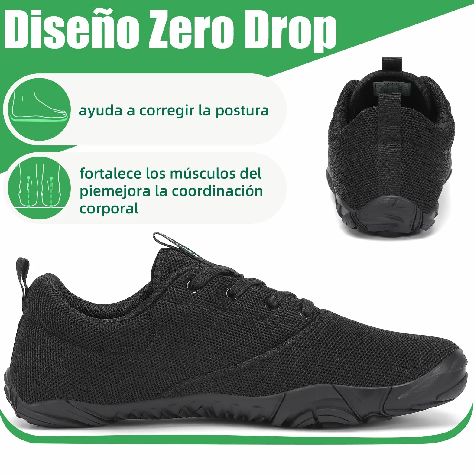 SAGUARO Unisex Zapatos Barefoot Antideslizante y Ligeras Zapatillas de Trail Running, Talla 36-48