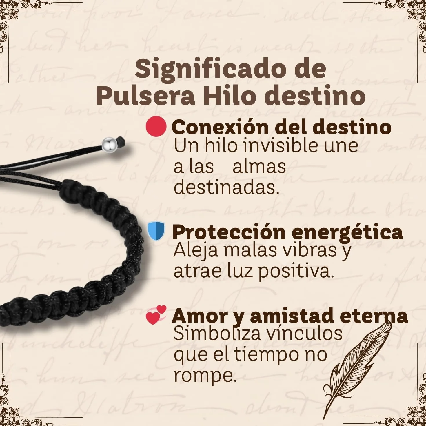 Pulsera Hilo Destino Acero Inoxidable Amuleto Proteccion Suerte Contra Mal de Ojo Mujer Hombre