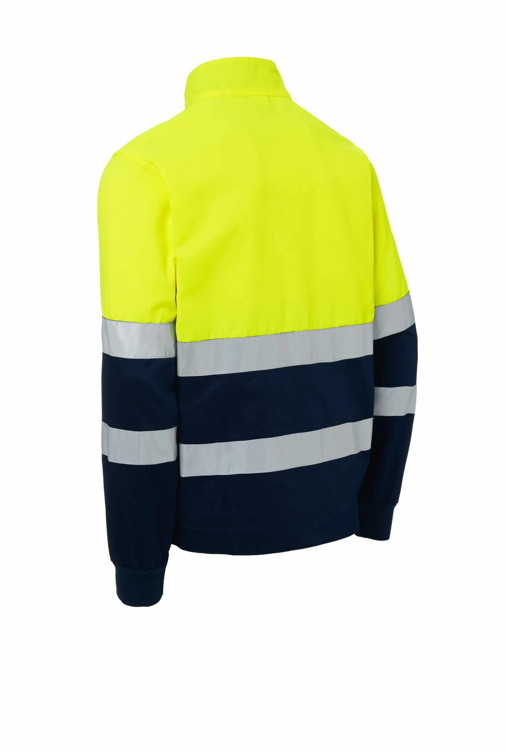 Chaqueta De Trabajo Reflectante combinada Alta Visibilidad de Hombre Profesional. Chaqueta combinada de alta visibilidad y reflectante. Disponible en diferentes tallas de la 48 a la 70. Ref: 4759