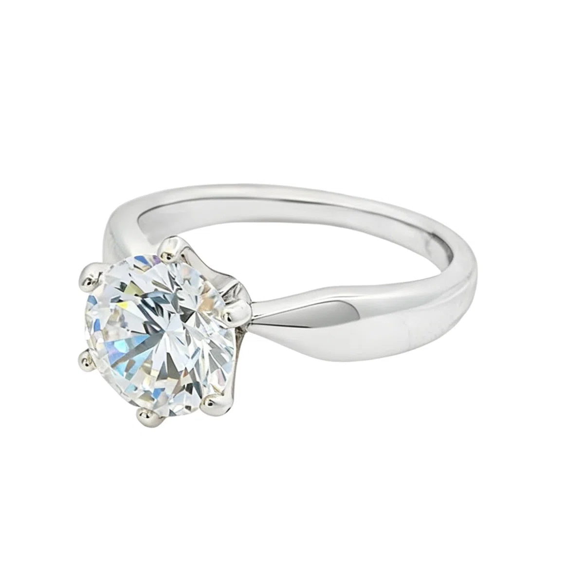 Anillo de solicitud de 9 K/14K/18K oro/oro blanco/PT950 auténtico con moissanita solitaria